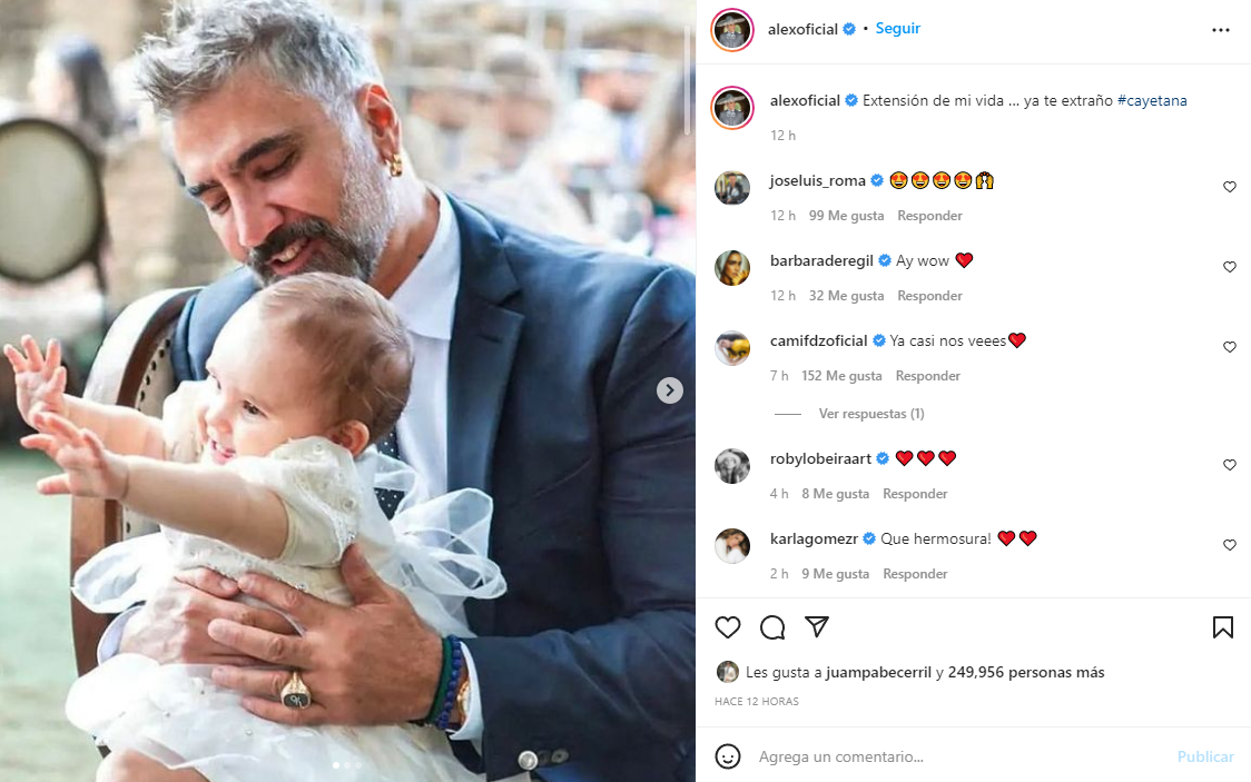 Alejandro Fernández presume a su nieta Cayetana Foto: Instagram/@alexoficial
