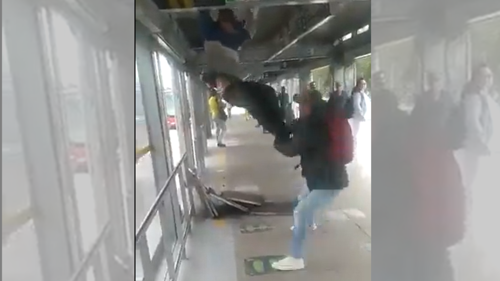 Video Valiente Pasajero Impidió Robo De Mobiliario En Una Estación De