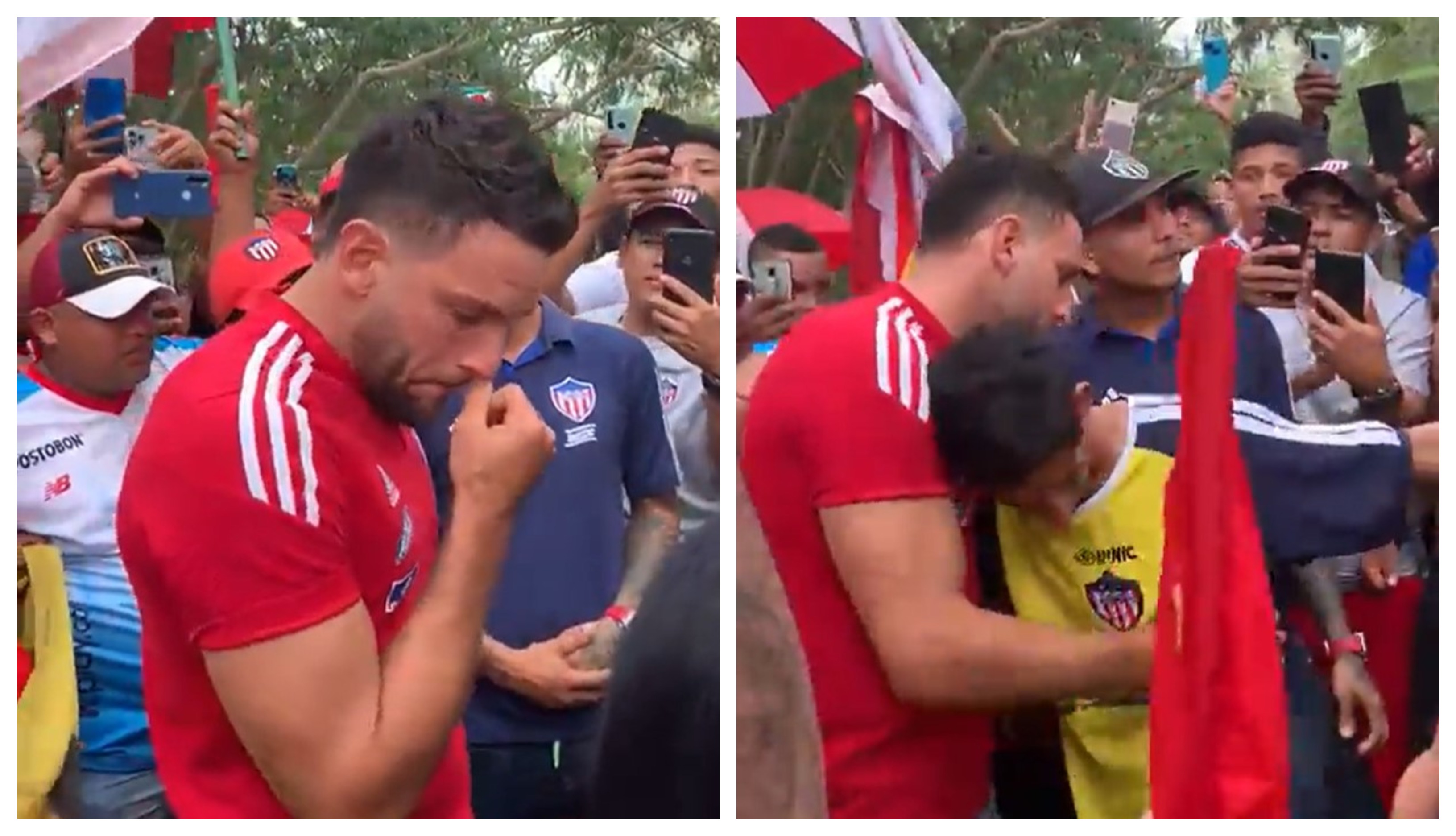 Sebastián Viera lloró con aficionados del Junior en su despedida: “Es muy doloroso”