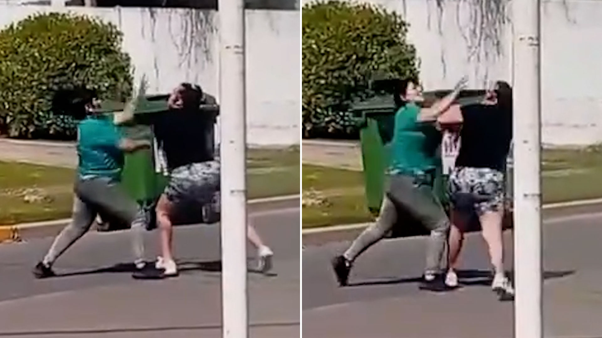 Rosario: dos mujeres se pelearon frente a la puerta de un jard&iacute;n de infantes en Santa Fe y quedaron grabadas
