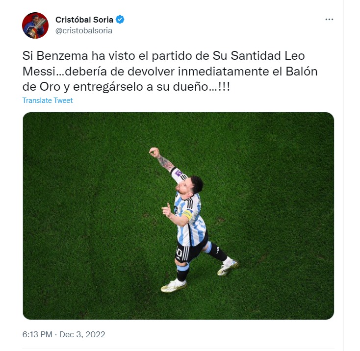 El mensaje hacía Lionel Messi y el pedido para Karim Benzema