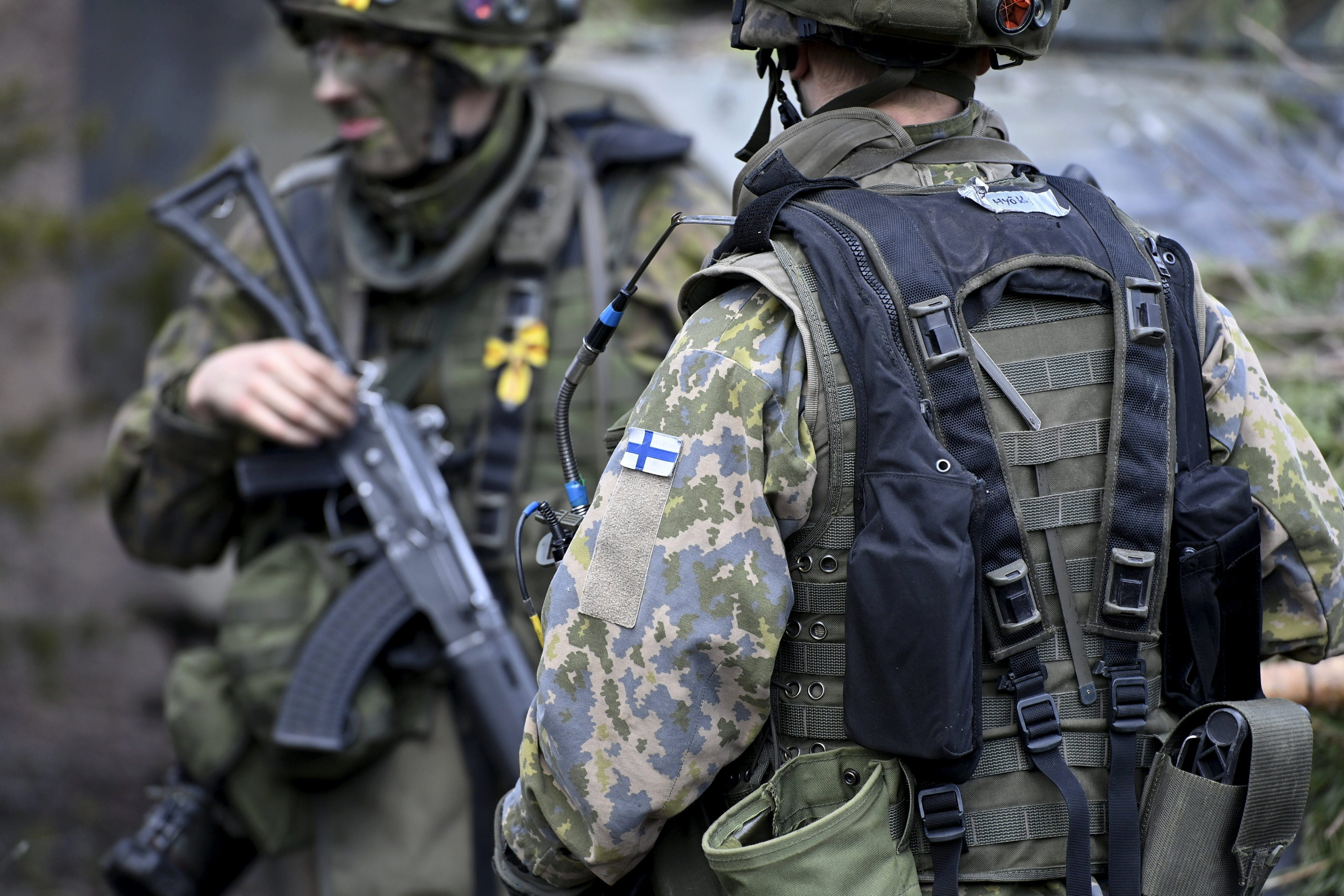 Soldados finlandeses (Heikki Saukkomaa./Lehtikuva via AP, File)