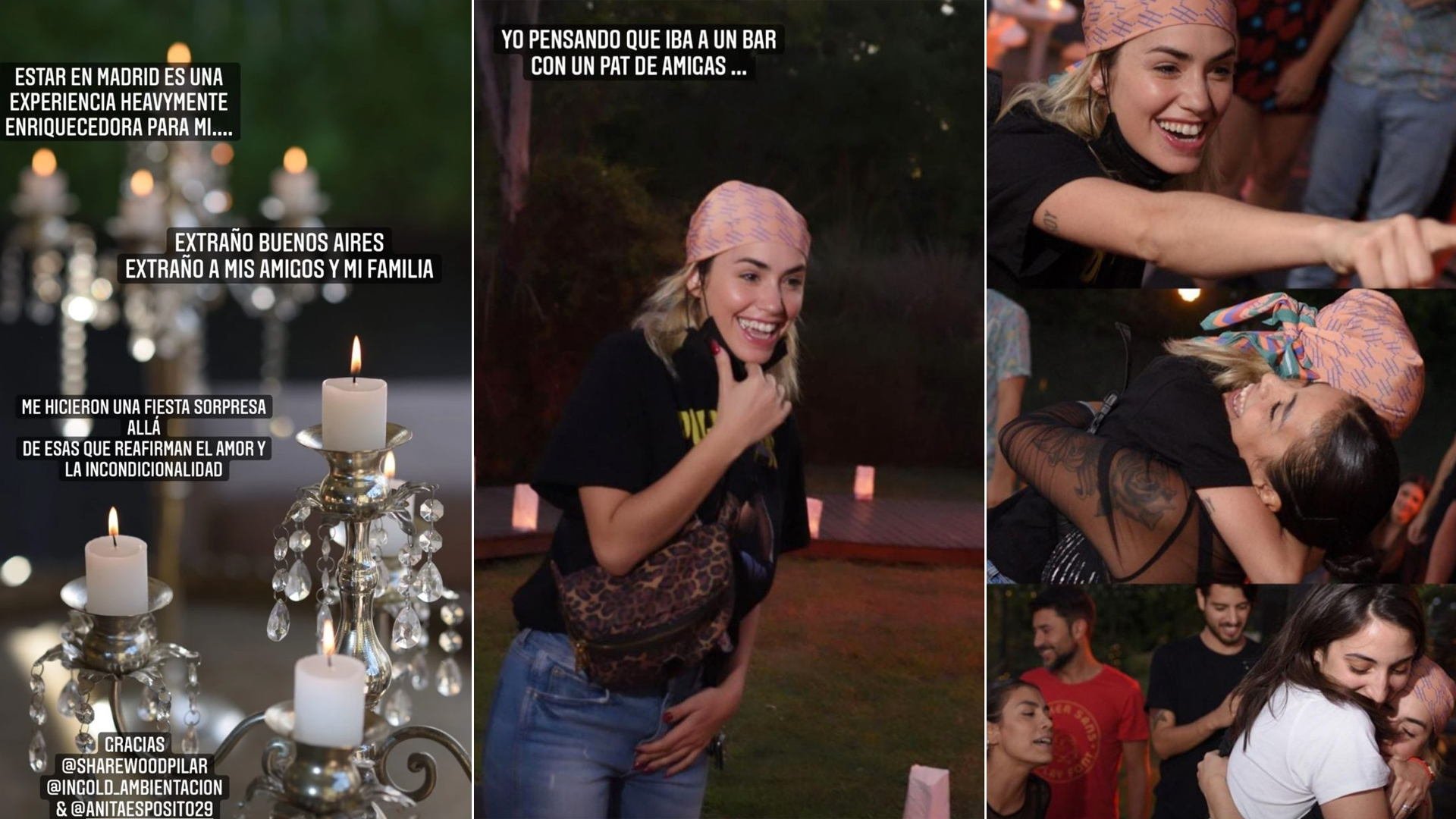 La emoción de Lali Espósito por la fiesta que organizaron sus amigas en Buenos Aires