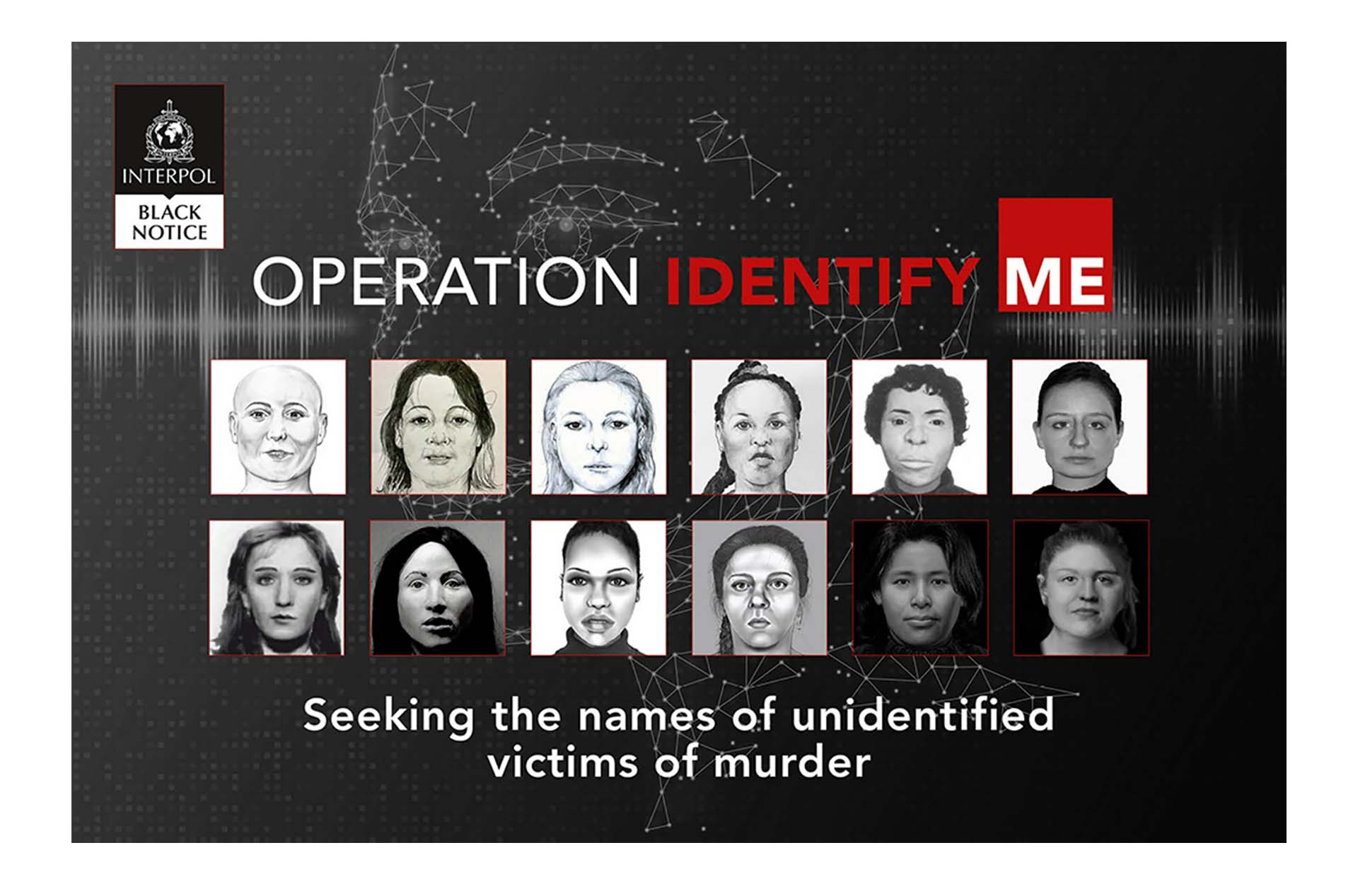 La imagen publicada este miércoles en la web de Interpol, donde también se ofrecen los formularios de contacto para quienes puedan tener información