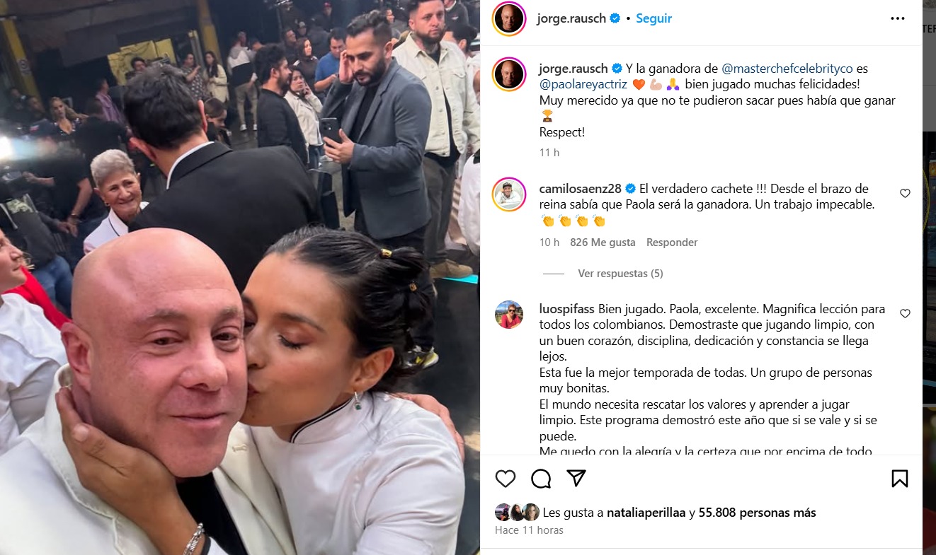 Famosos felicitaron a Paola Rey por su triunfo en 'Masterchef Celebrity': “Siempre me impactó tu disciplina, tenacidad y enfoque” - Infobae