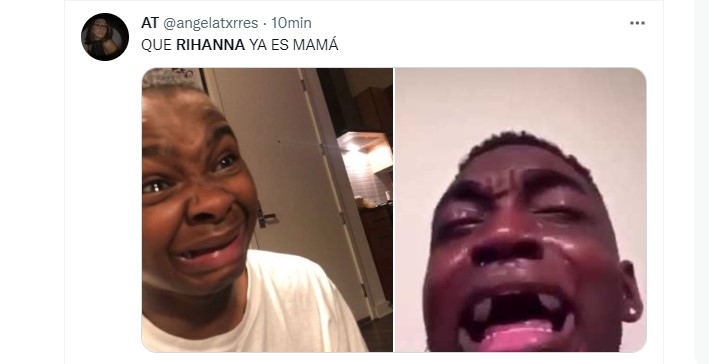 Rihanna este deja mamă și utilizatorii de pe rețelele de socializare au reacționat la știri cu meme amuzante (Foto: Twitter / @angelatxrres)