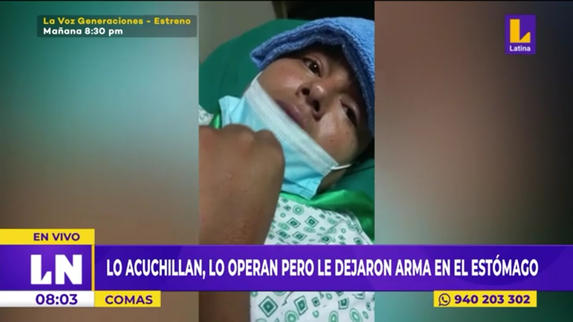 Denuncian presunta negligencia en hospital de Comas: Le cosieron la herida con el cuchillo dentro 