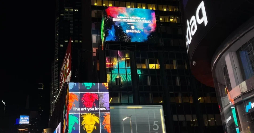 Space Resistance en Times Square, Nueva York. (foto: LaRepublica.co)