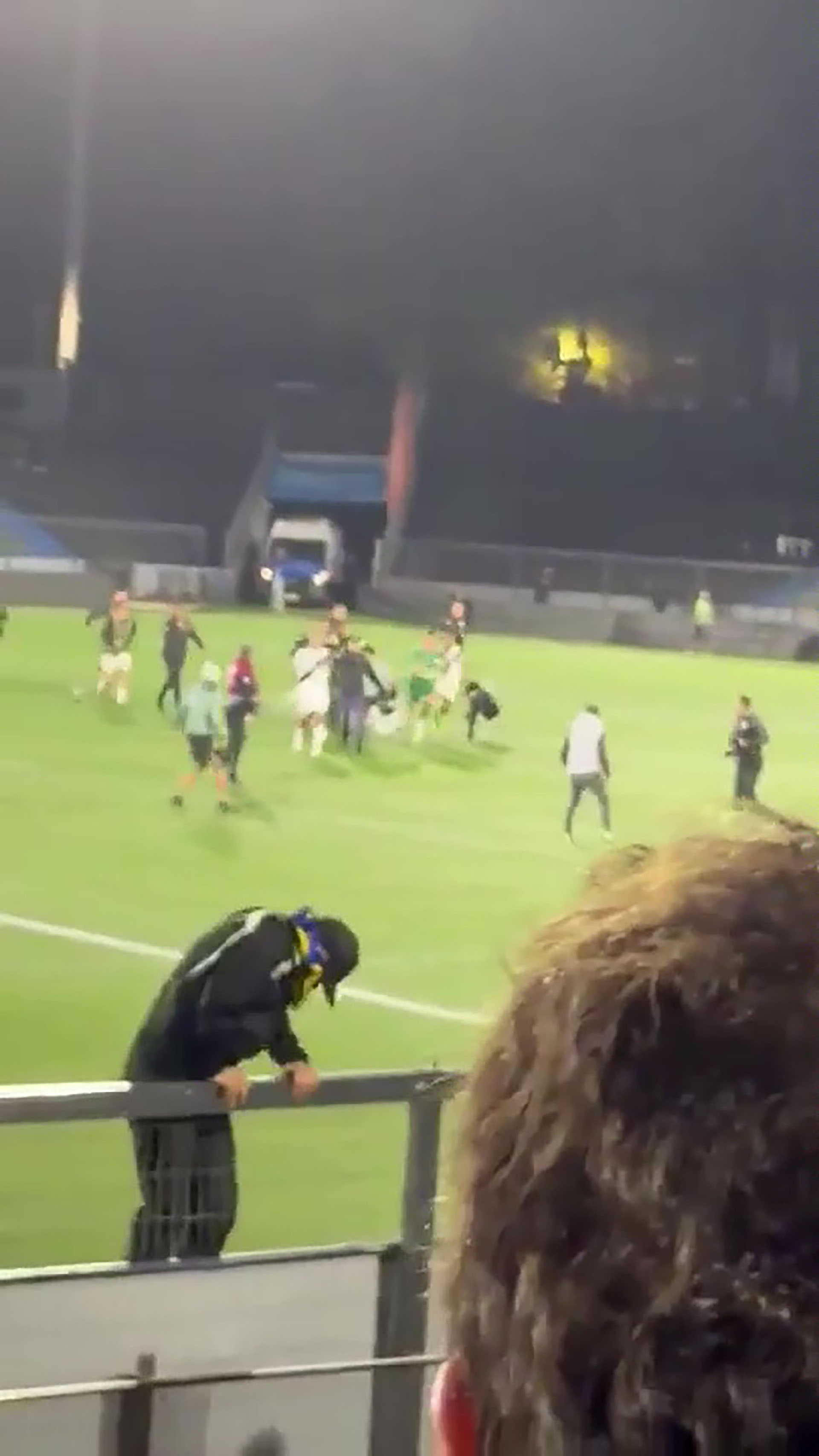 Hinchas de Danubio de Uruguay invadieron la cancha en el cierre de un partido para agredir a jugadores
