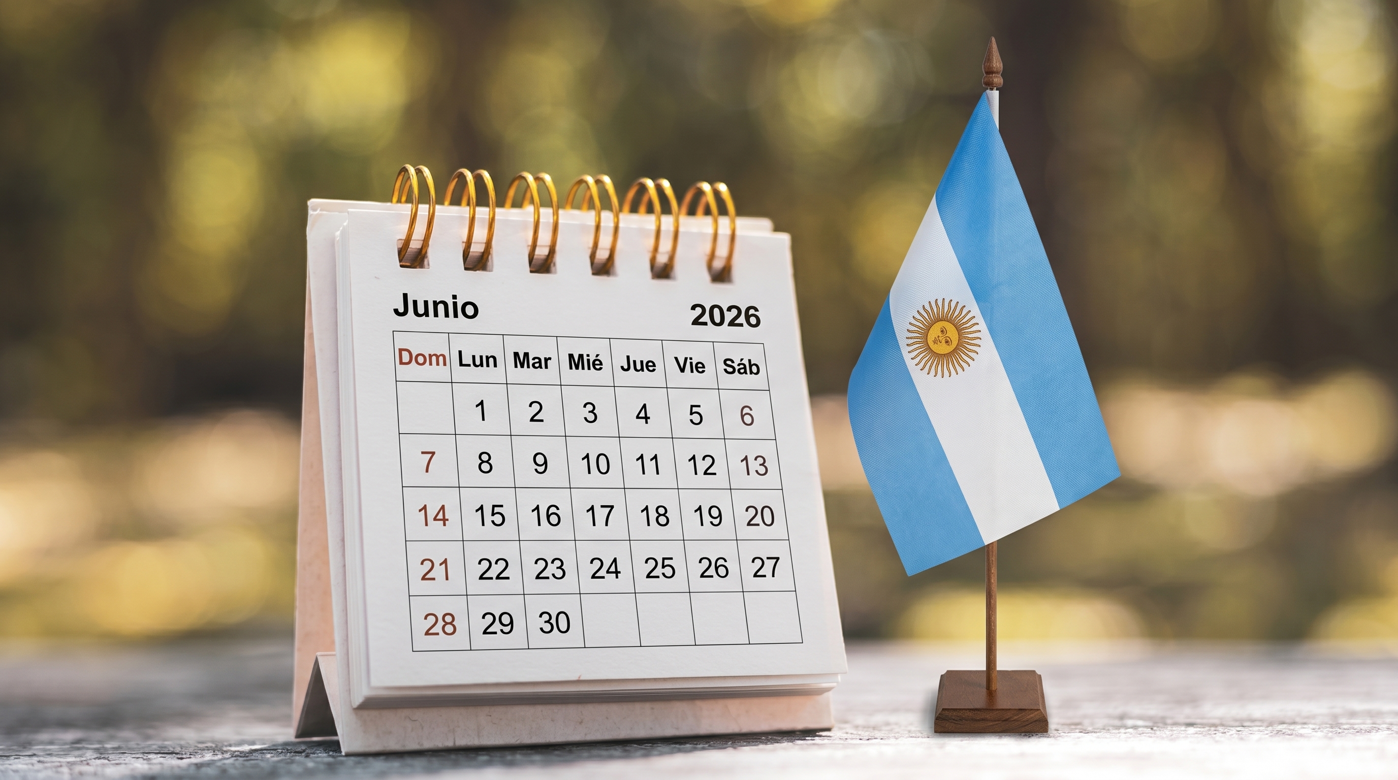Calendario 2026: cu&aacute;ntos feriados hay en junio