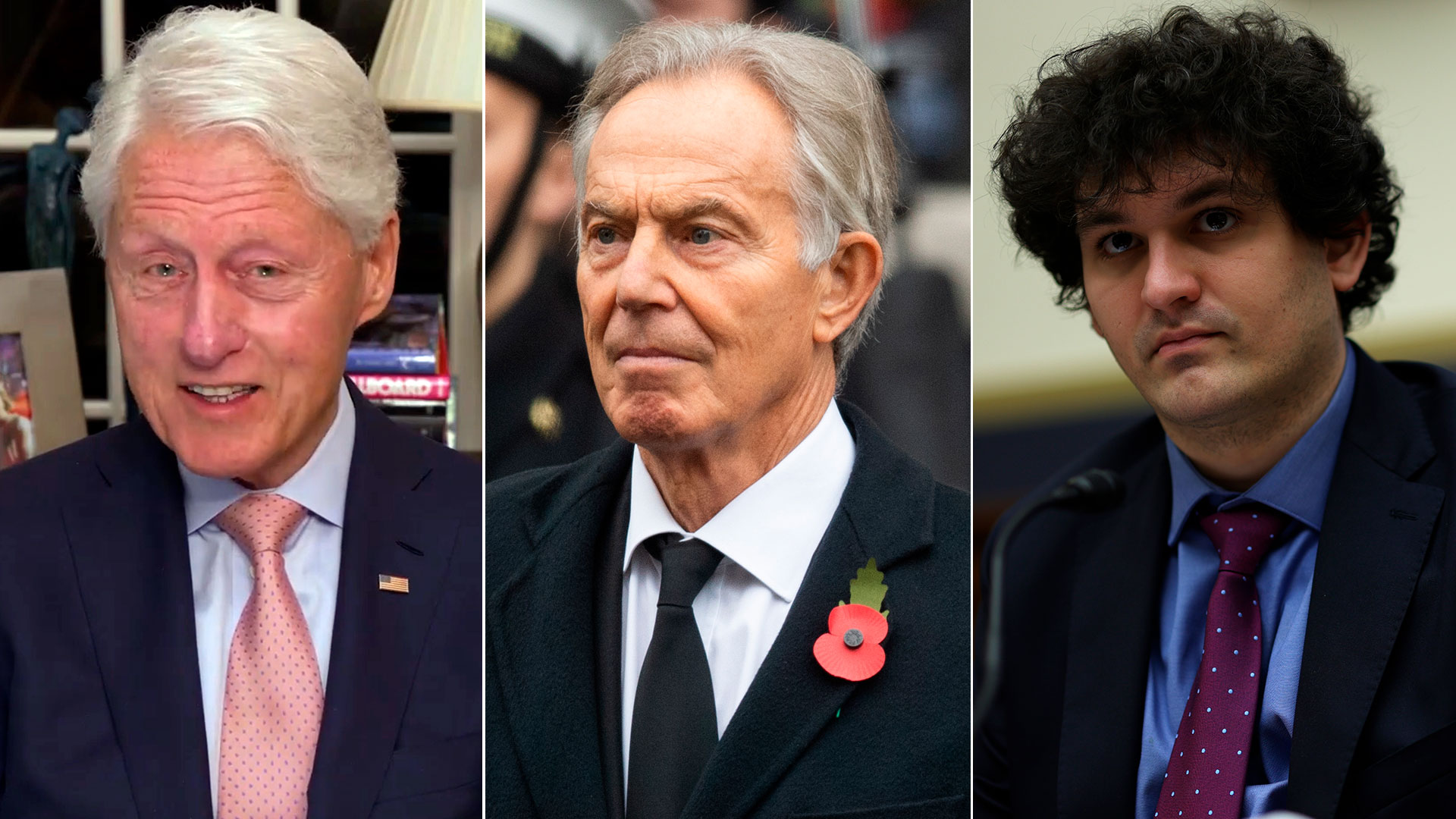 Tony Blair, Bill Clinton y Sam Bankman-Fried: el jueves compartieron escenario en Bahamas, en un evento convocado por Bankman, fundador y principal accionista de FTX, un exchange cripto y dueño de una fortuna estimada en USD 24.000 millones