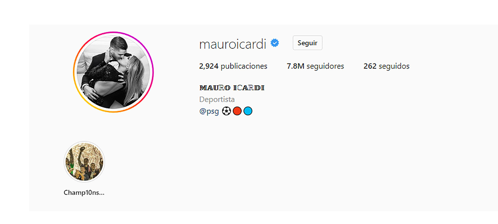 Mauro Icardi volvió a poner una foto con Wanda Nara en su perfil de Instagram