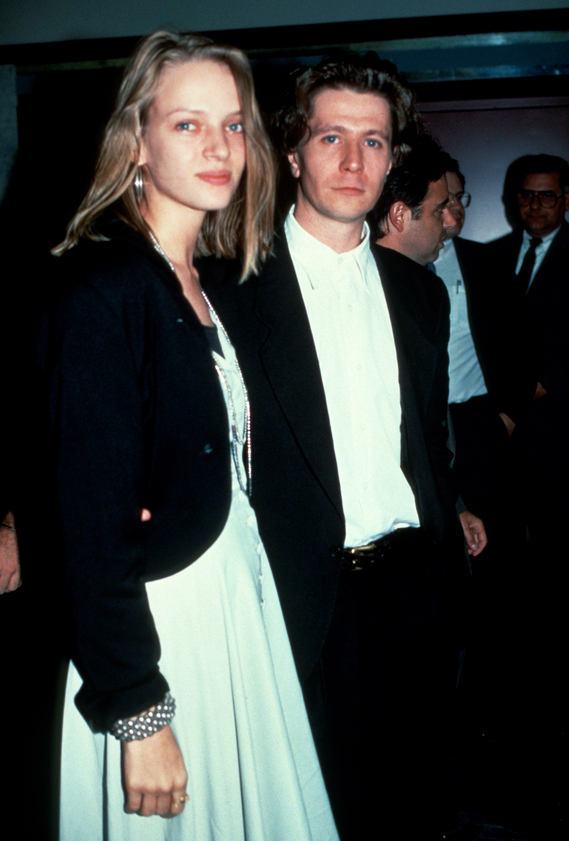 Uma Thurman a los veinte, cuando estaba casada con el talentoso actor inglés Gary Oldman, en 1990. (Photo by Robin Platzer/IMAGES/Getty Images)