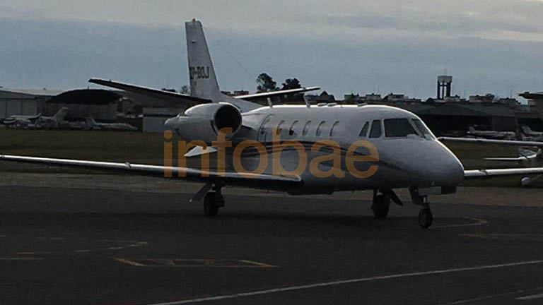 Este es el avión privado en el que viajó el ex Presidente Macri a Paraguay en 2020
