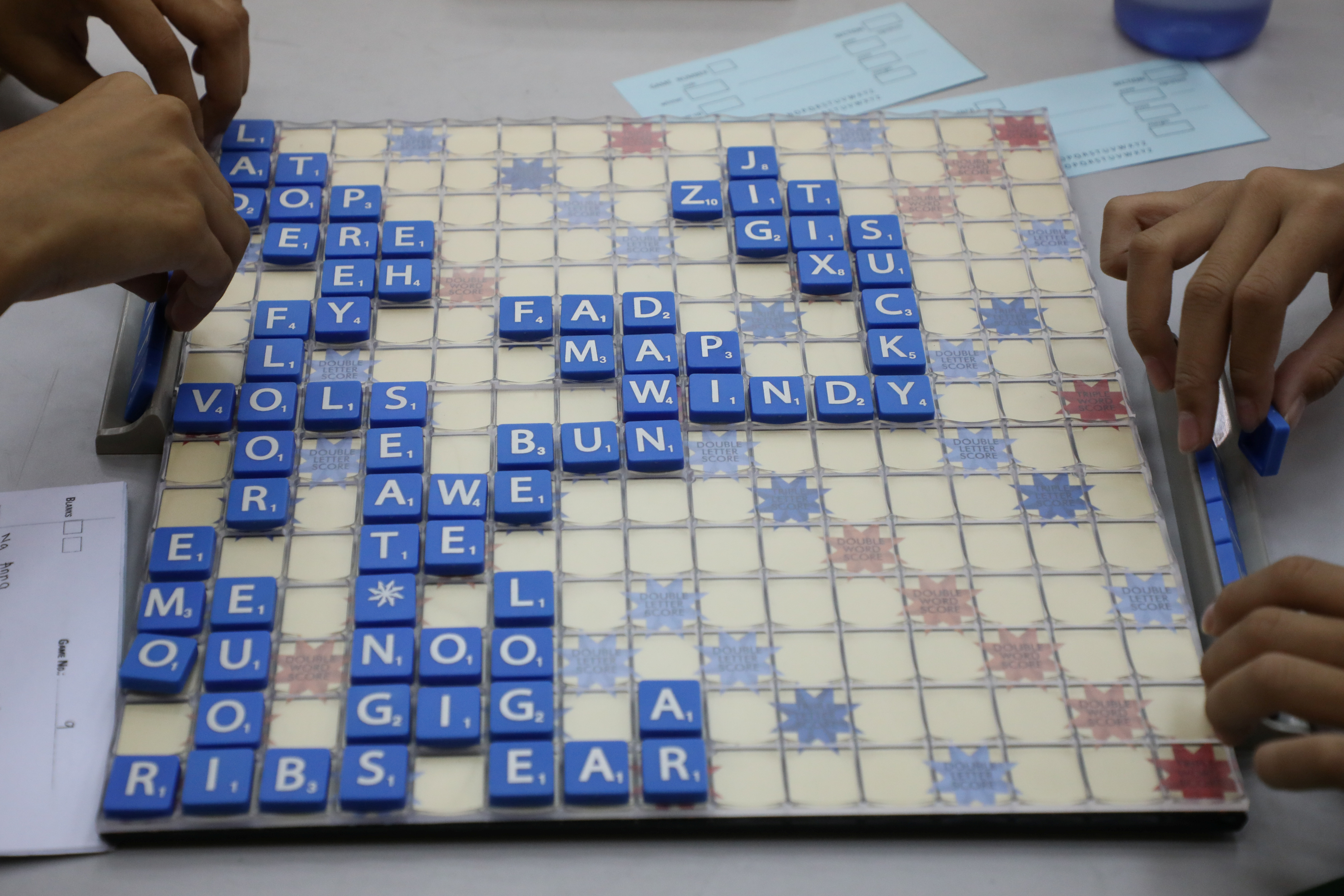 Players play Scrabble at the WESPA Youth Cup 2019 in Kuala Lumpur, Malaysia on November 30, 2019.  Picture taken on November 30, 2019.  REUTERS/Lim Huey Teng