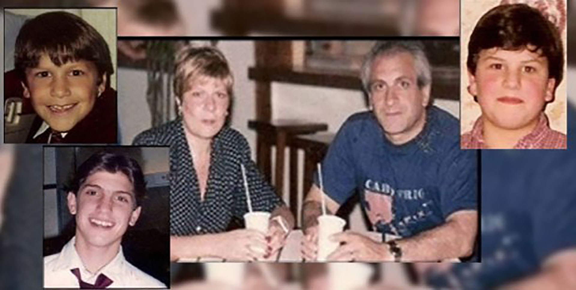 La familia de Matías que falleció ese 17 de febrero de 1994: José Bagnato; su esposa Alicia Plaza; sus hijos Fernando y Alejandro y Nicolás Borda, un amigo del menor de ellos