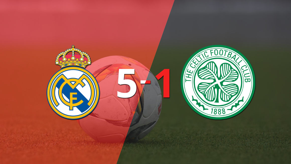 Real Madrid sentenció con goleada 5-1 a Celtic