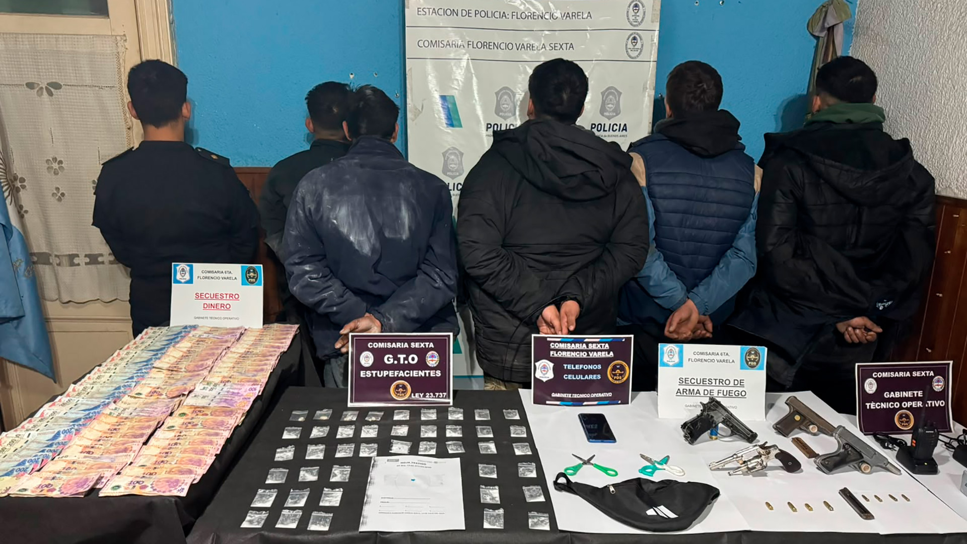 Desarticularon un b&uacute;nker de drogas en Florencio Varela: un operativo con drones, cinco detenidos y coca&iacute;na fraccionada