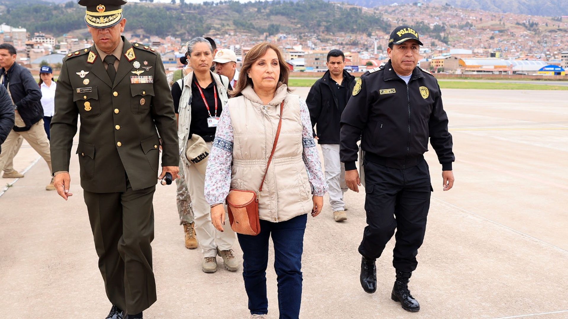 Presidenta de la República, Dina Boluarte, arribó a la región Cusco. (Presidencia de la República)