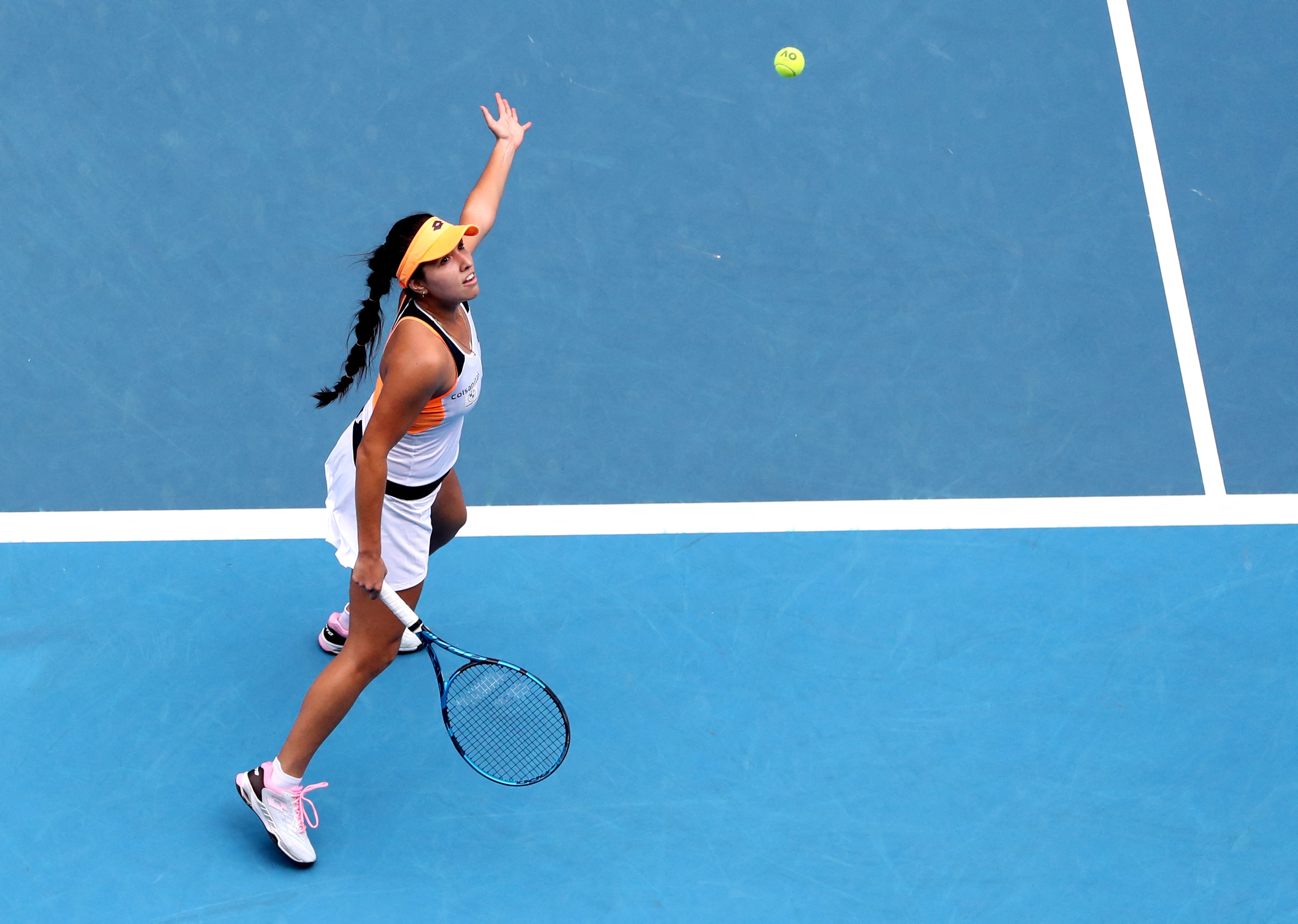 Tennis - Australian Open - Melbourne Park, Melbourne, Australia - January 17, 2022 Colombia's Camila Osorio in action during her first round match against Japan's Naomi Osaka REUTERS/Asanka Brendon Ratnayake