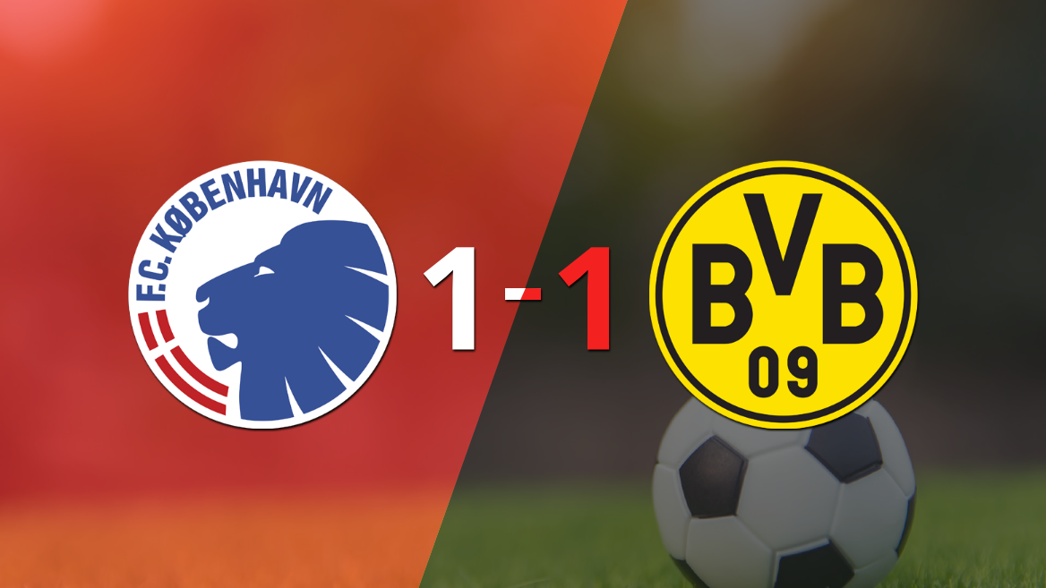 Borussia Dortmund empató 1-1 en su visita a FC Copenhague
