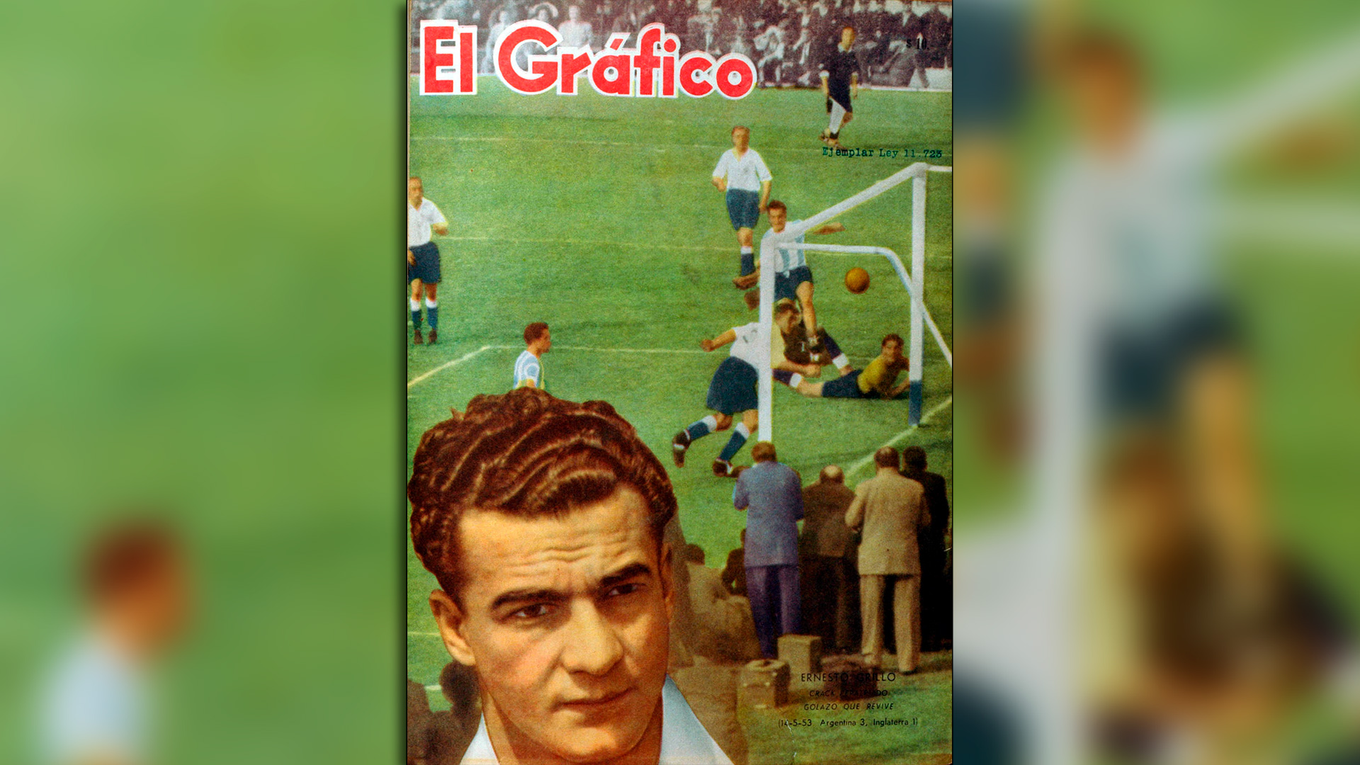 La revista El Gráfico puso en tapa el "gol imposible" de Grillo.