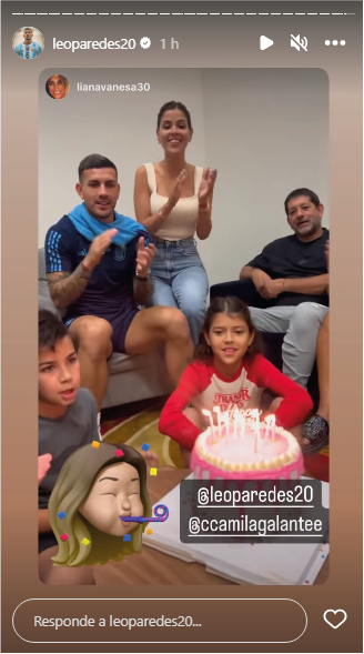 Cumpleaños de Victoria, la hija de Leandro Paredes y Camila Galante