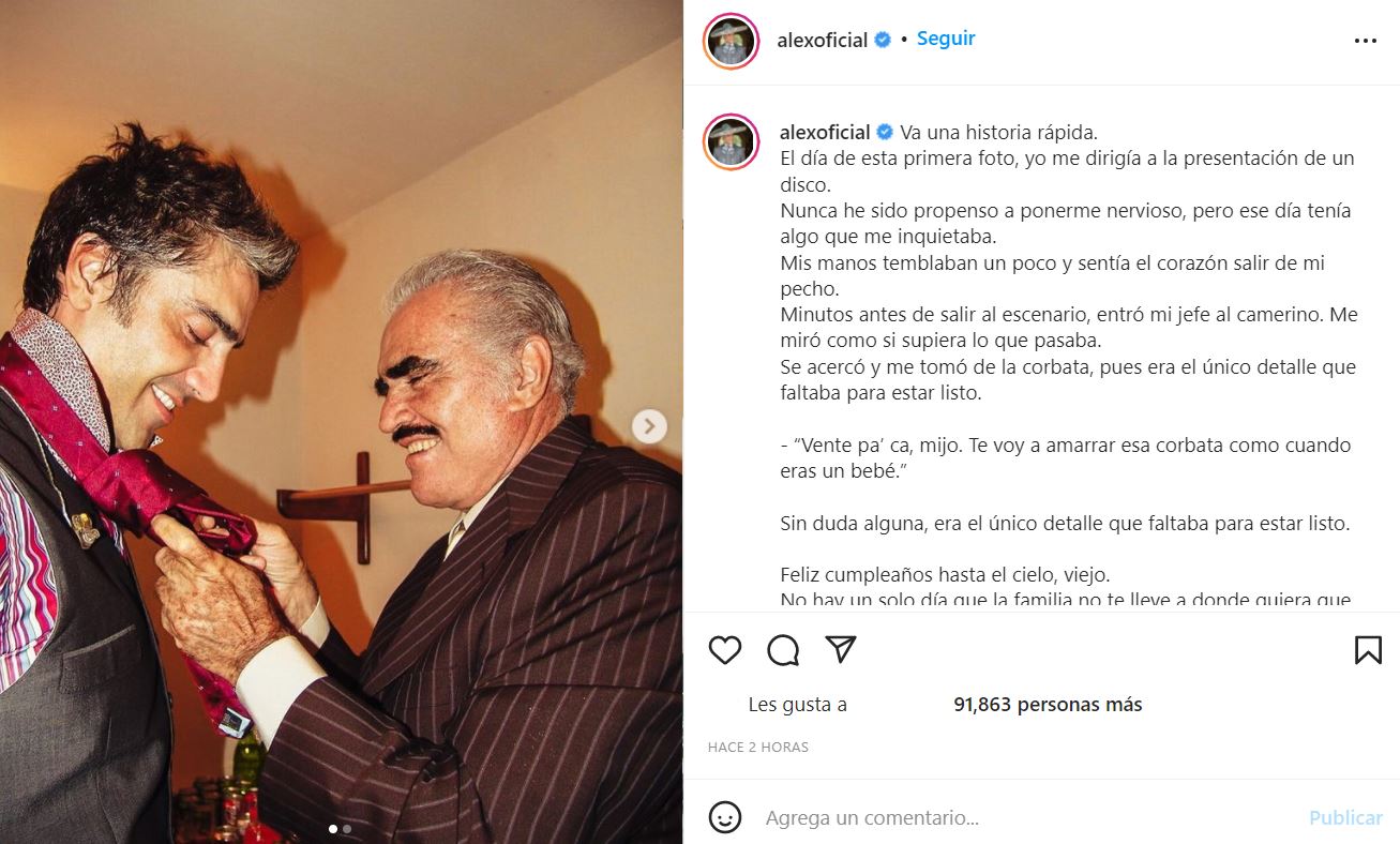 El cantante recordó a su padre en su cumpleaños con una tierna anécdota (Foto: Captura de pantalla/Instagram)