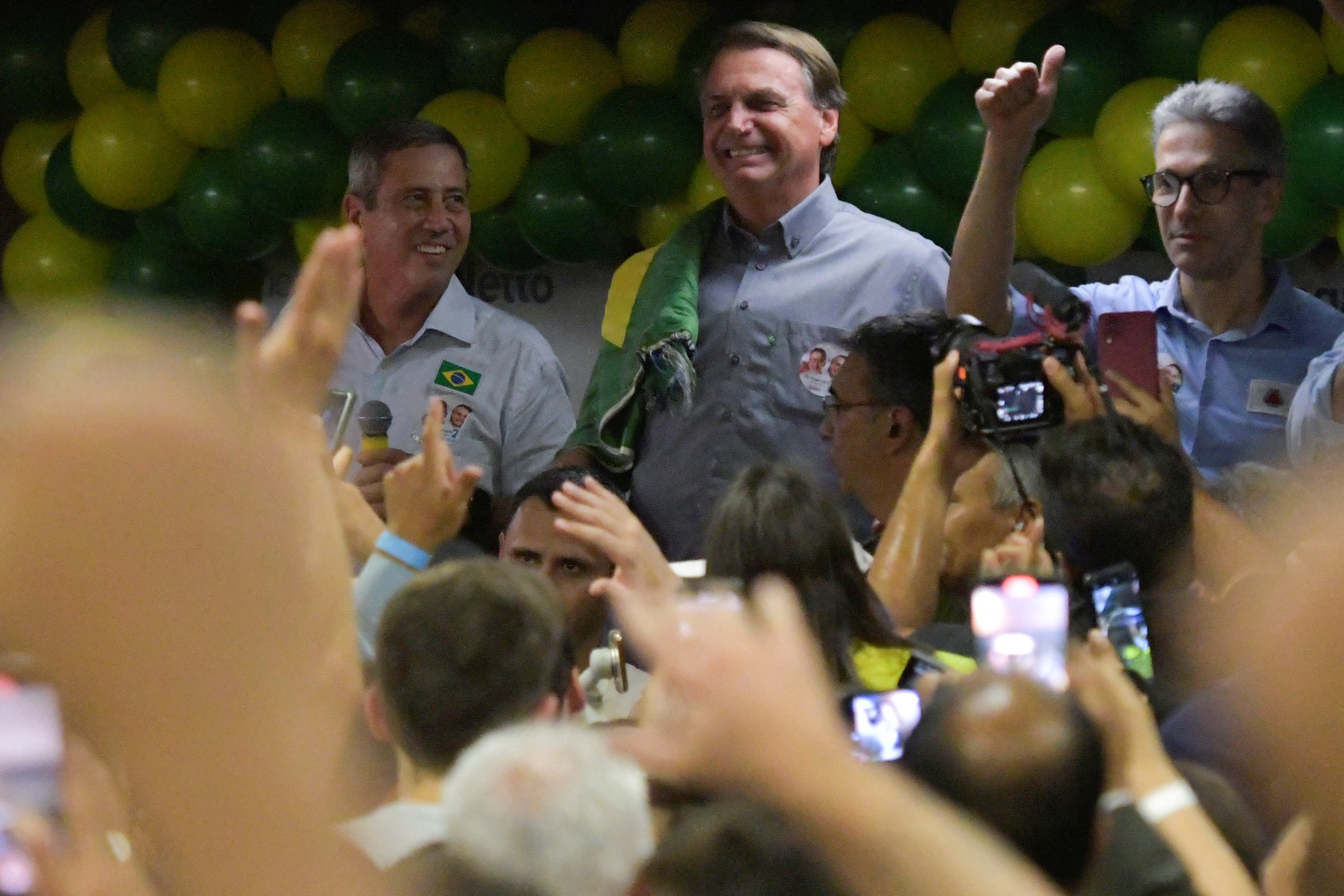 Jair Bolsonaro en Belo Horizonte, estado de Minas Gerais, Brasil, 14 de octubre de 2022 (REUTERS)