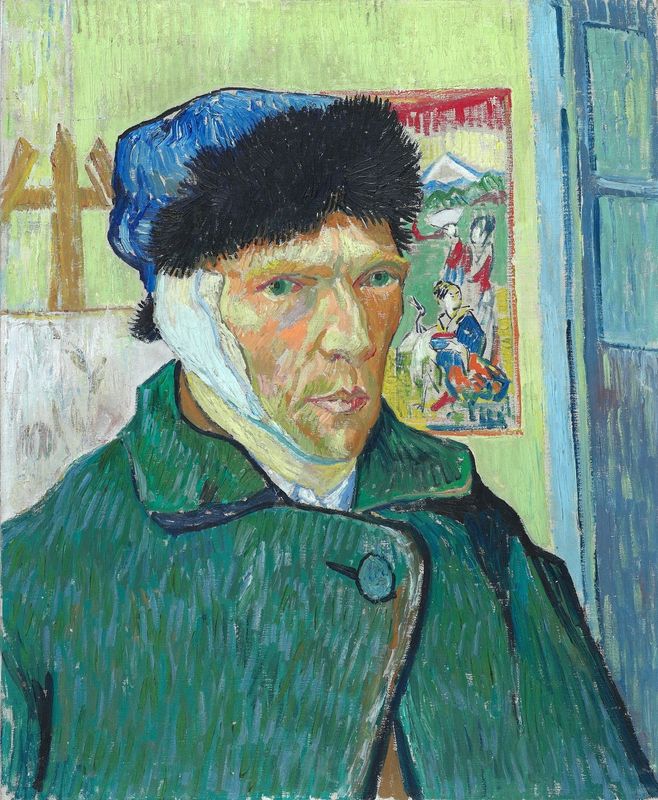 Autorretrato con la oreja vendada de Vincent van Gogh (Cortesía de The Courtauld / vía REUTERS)