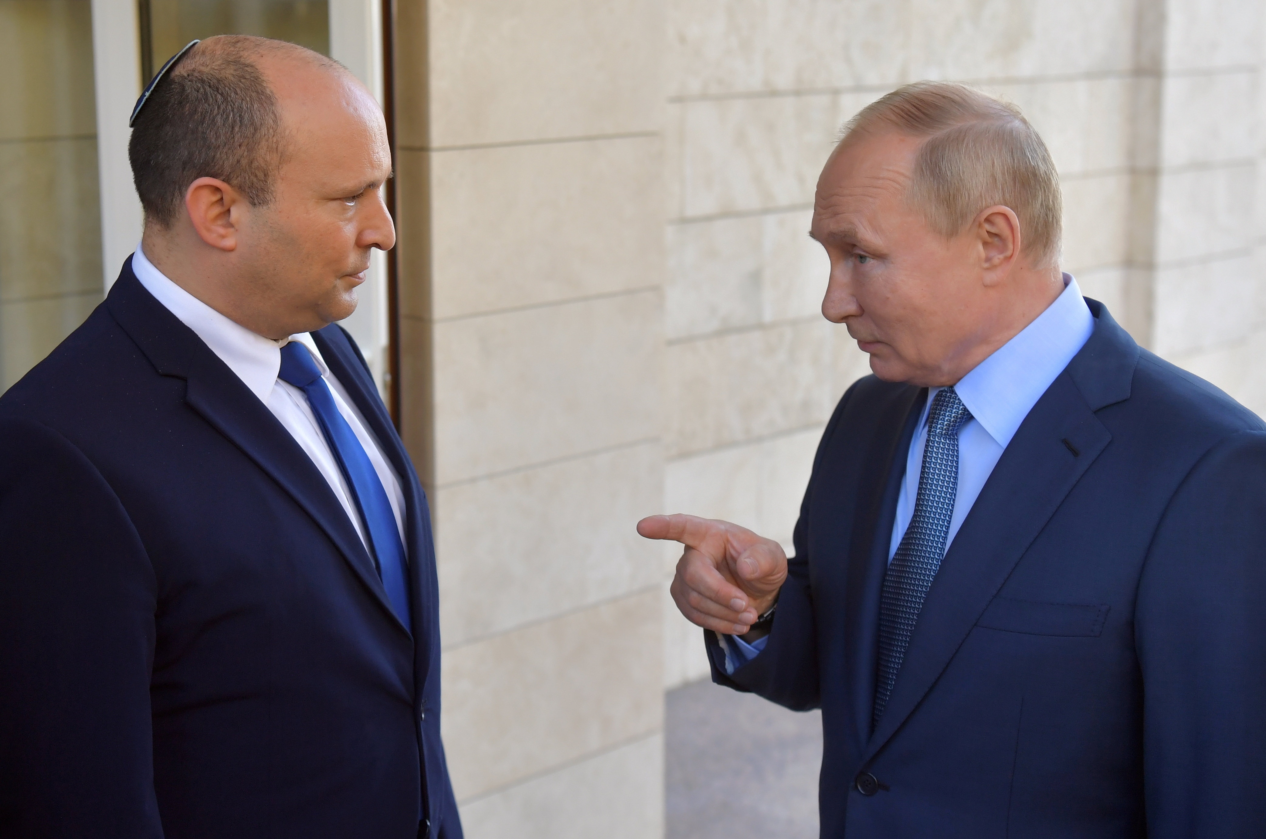 FILE PHOTO: Russian President Vladimir Putin meets with Israeli Prime Minister Naftali Bennett in Sochi