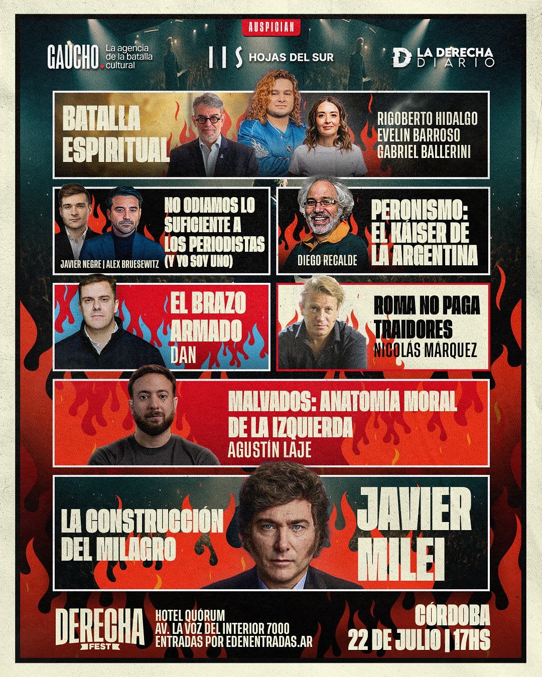 Lo que no se vio de la misa libertaria: el abrazo de Milei con el “Gordo Dan” y una dura acusación a Victoria Villarruel