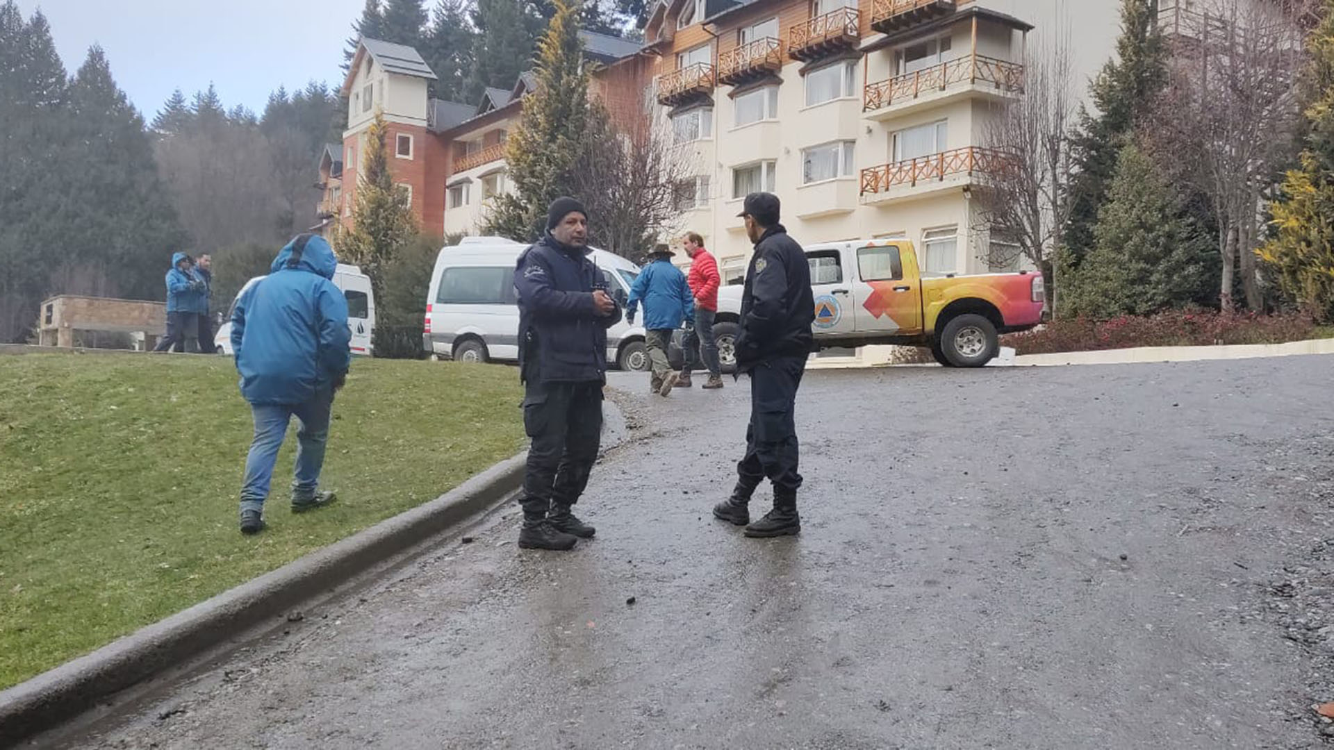 El operativo de búsqueda esta tarde en el hotel 