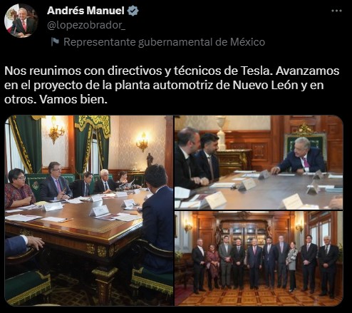 El presidente compartió imágenes del encuentro en Palacio Nacional (Twitter/@lopezobrador_)