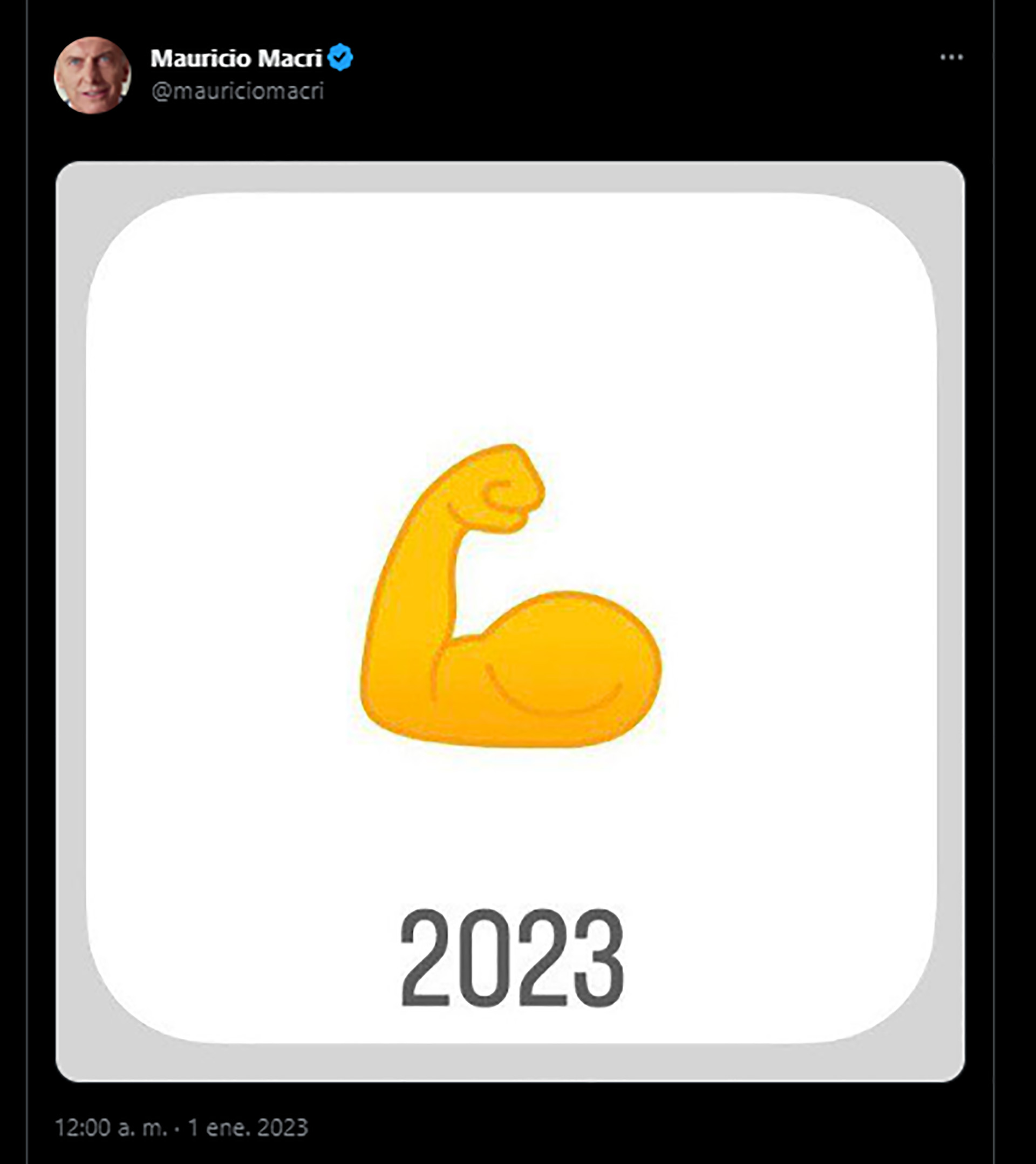 El emoji que publicó Mauricio Macri 