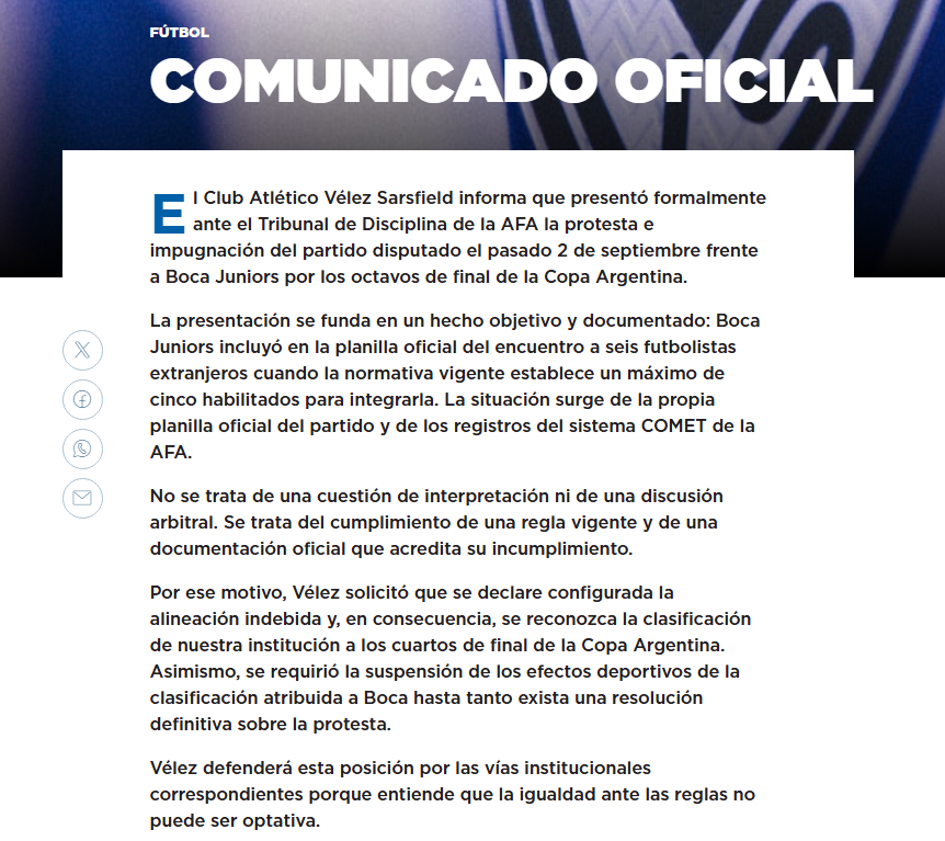 Fallo definitivo: Boca cumplió el reglamento de extranjeros tras la polémica con Vélez