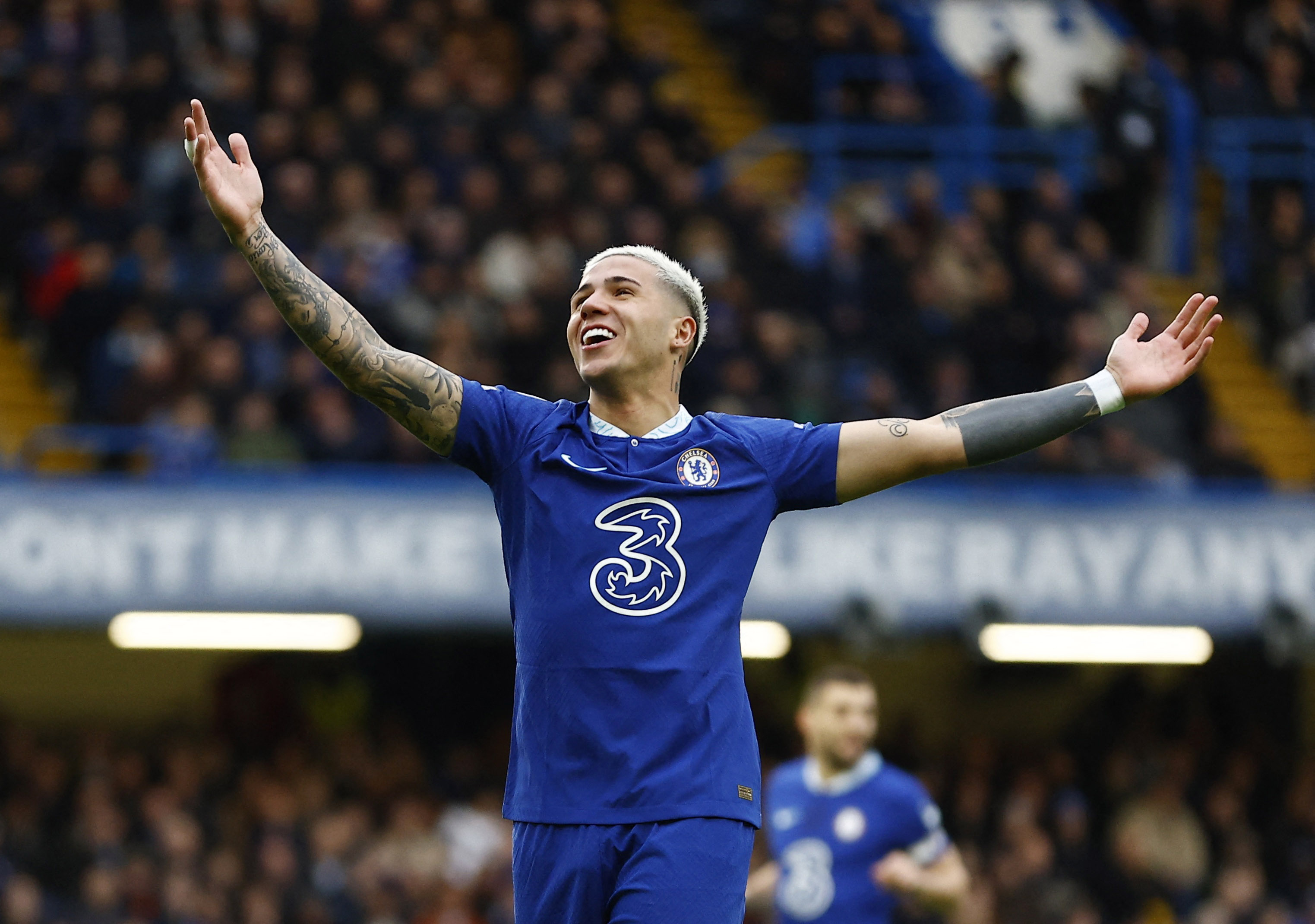 Enzo Fernández es el jugador Sub 23 que tuvo el mayor incremento en el porcentaje de su cotización (REUTERS/Peter Nicholls)