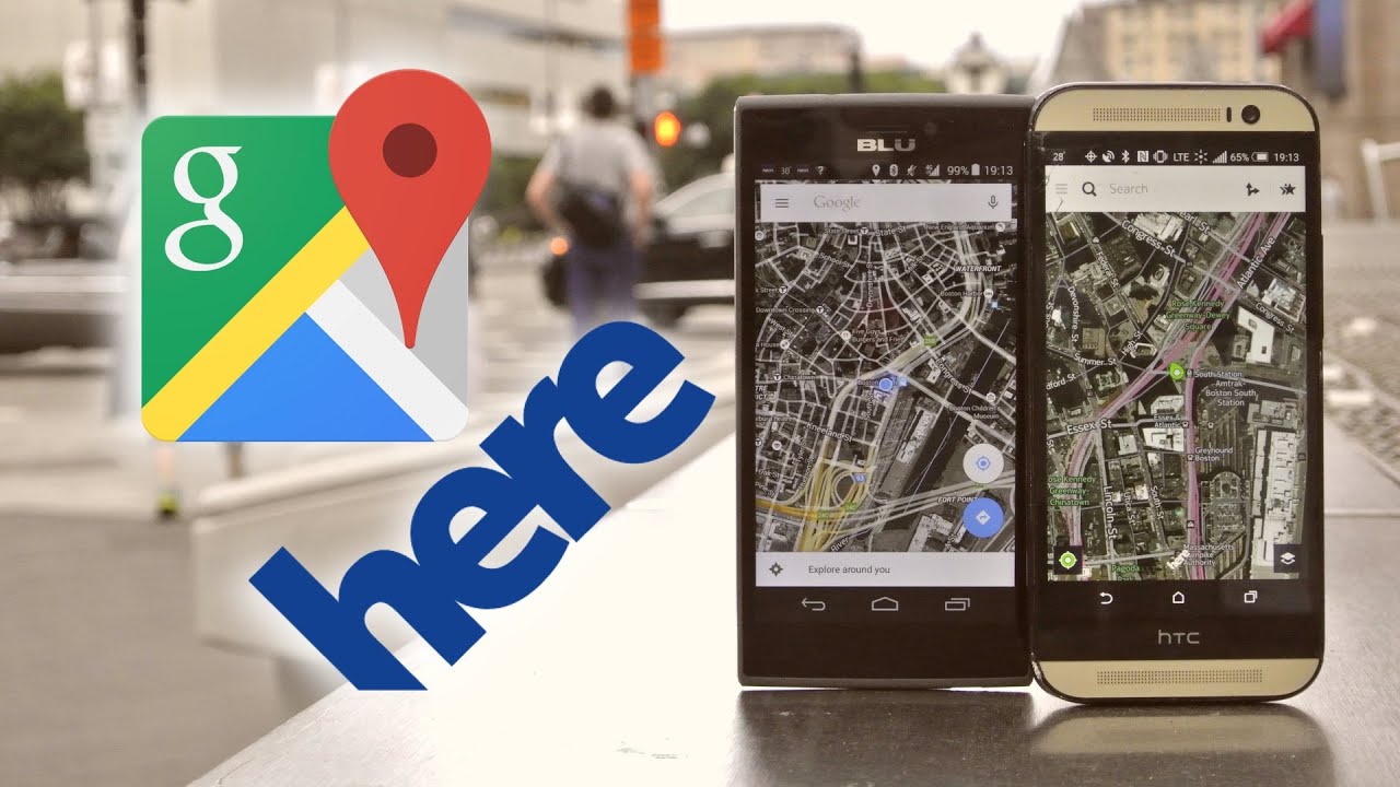 Here y Google Maps. (foto: YouTube/Pocketnow)