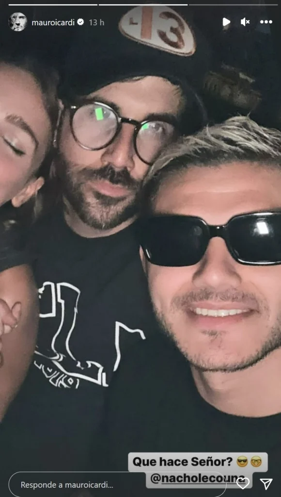 Mauro Icardi con amigos y cerca de Floppy Tesouro (Foto: Instagram)