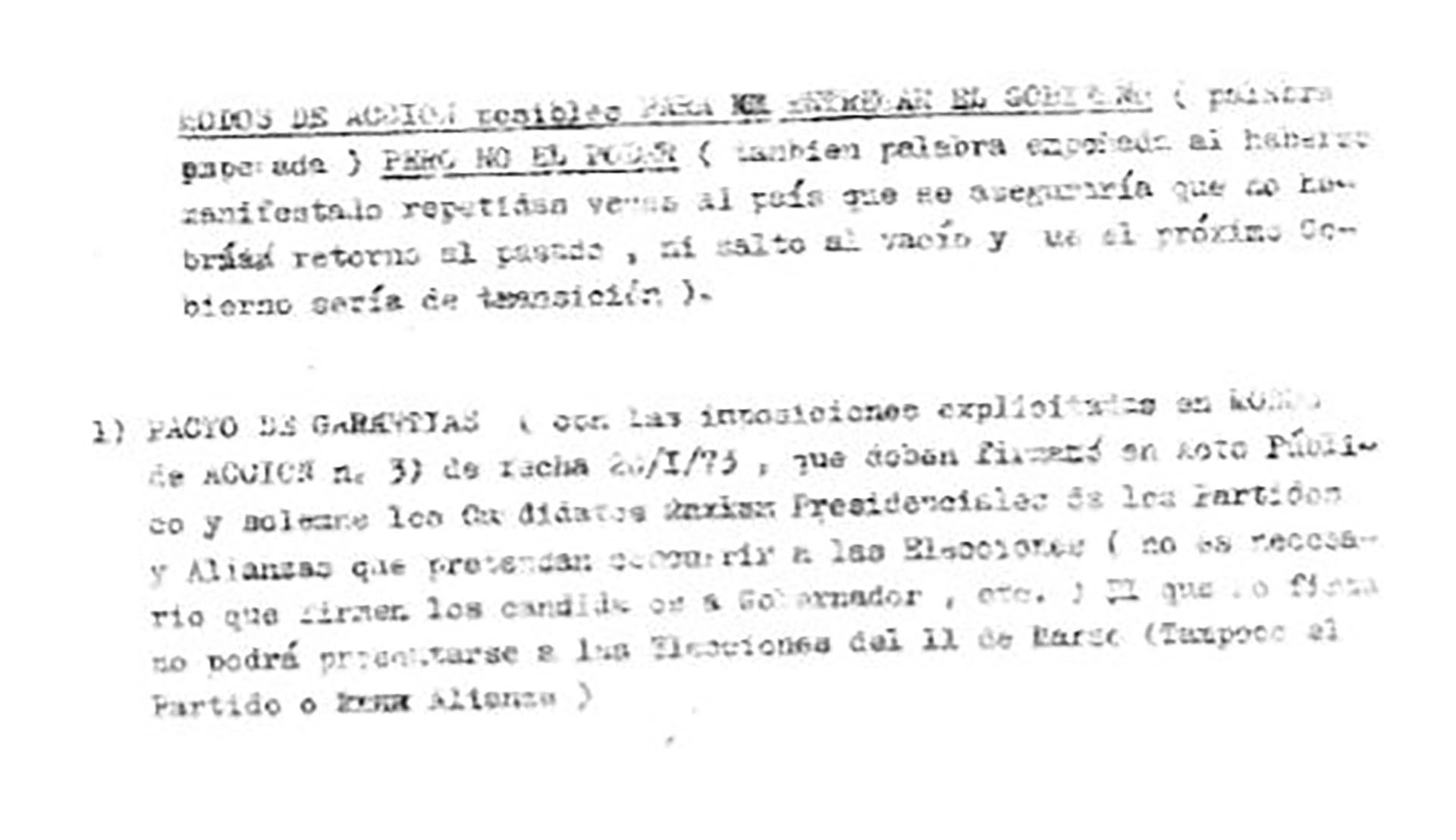 Párrafos del informe del 2 de febrero de 1973
