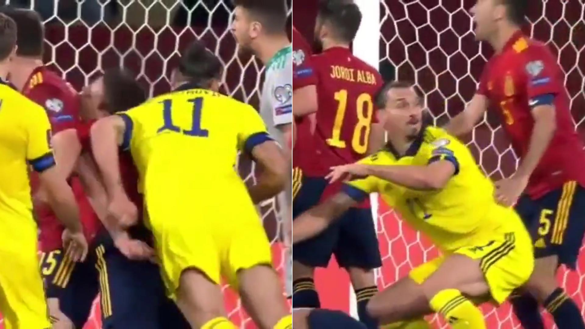 La repudiable agresión por la espalda de Zlatan Ibrahimovic que se volvió viral