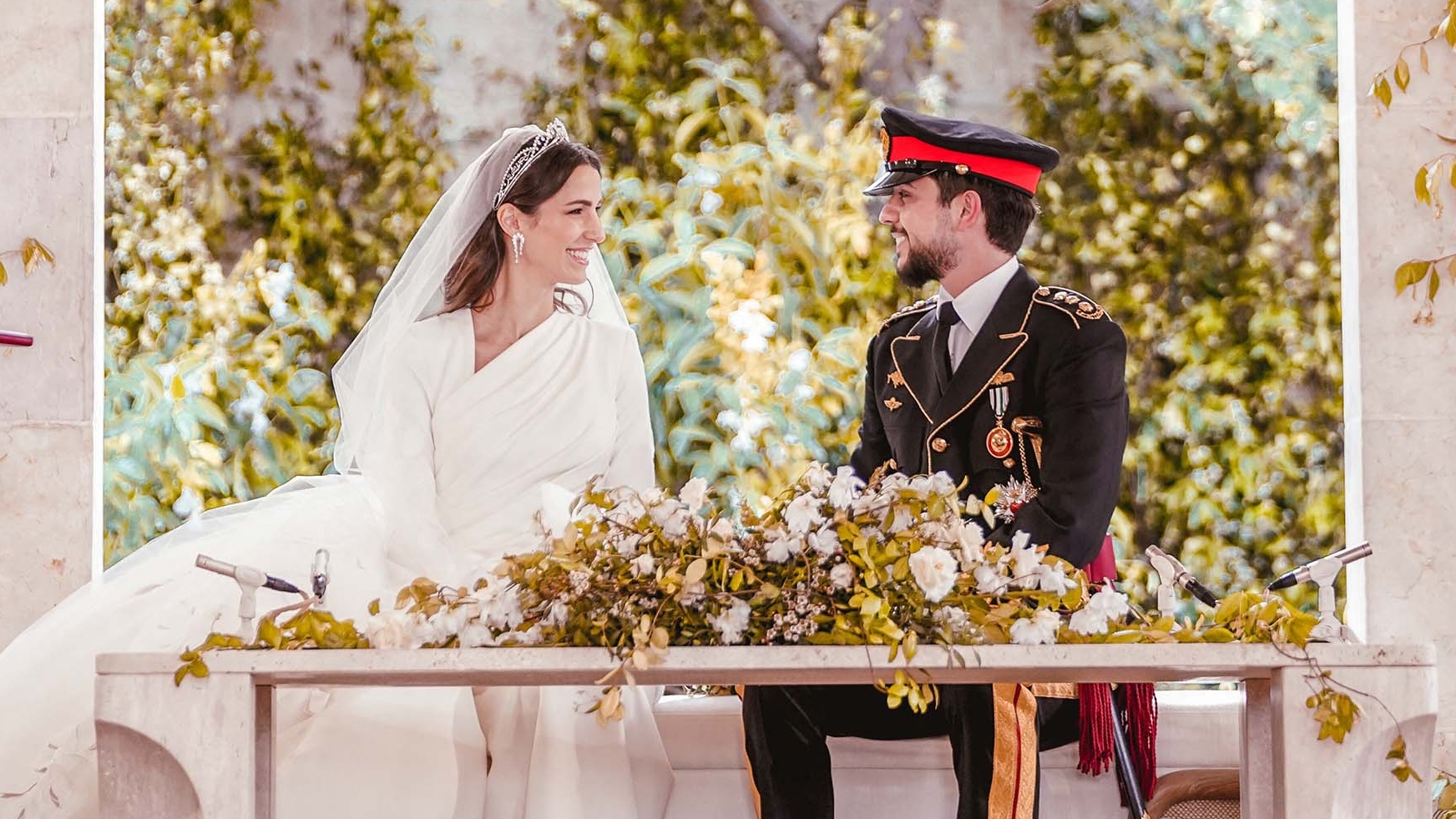 Jordania declaró “princesa” a Rajwa Al Seif tras su boda con el príncipe heredero