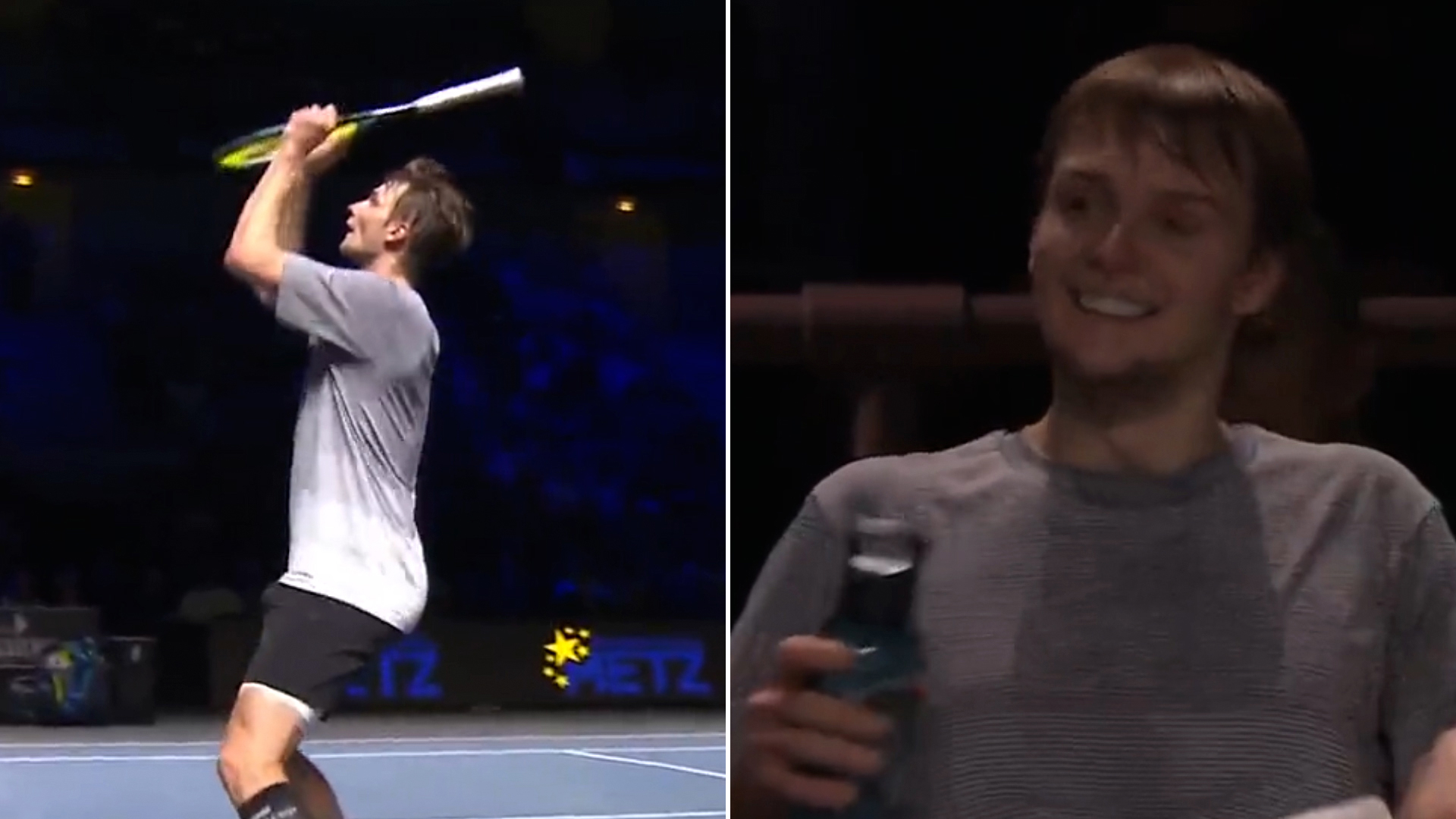 La acción más alocada en la final de un torneo ATP: le pegó con el mango de la raqueta, perdió el punto y su reacción se hizo viral