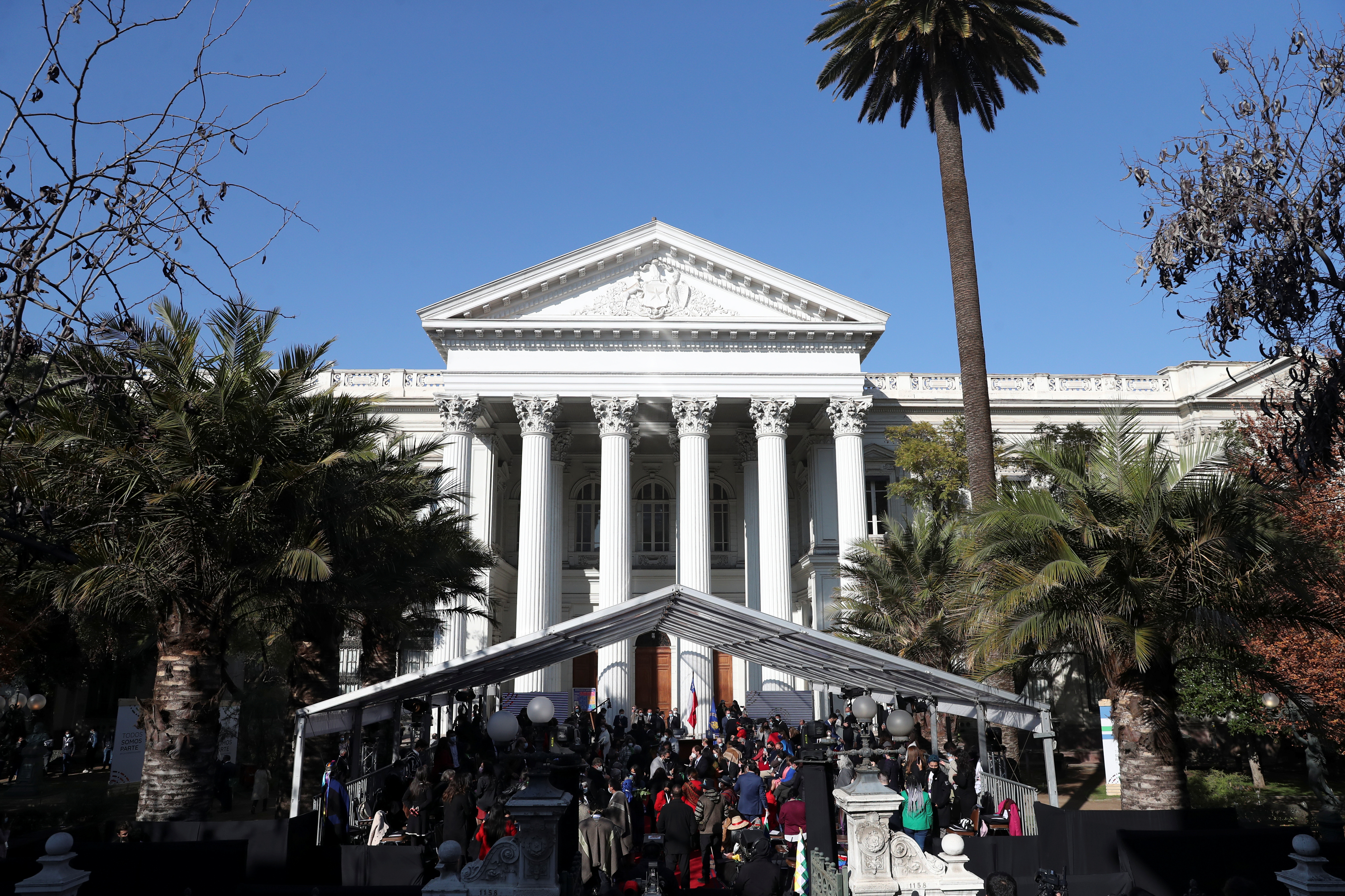 Constitutional assembly members gather for the first session to draft a new constitution, in Santiago, Chile July 4, 2021. REUTERS/Ivan Alvarado