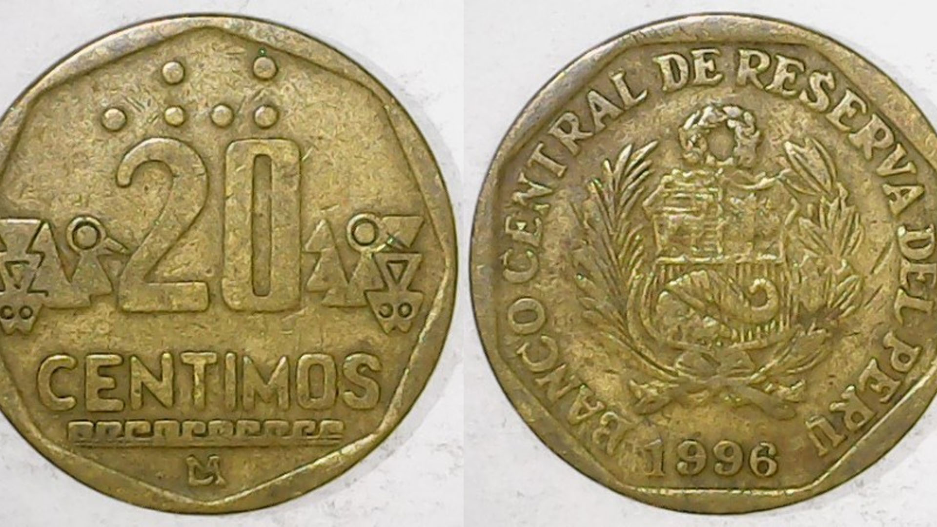20 céntimos de 1996.