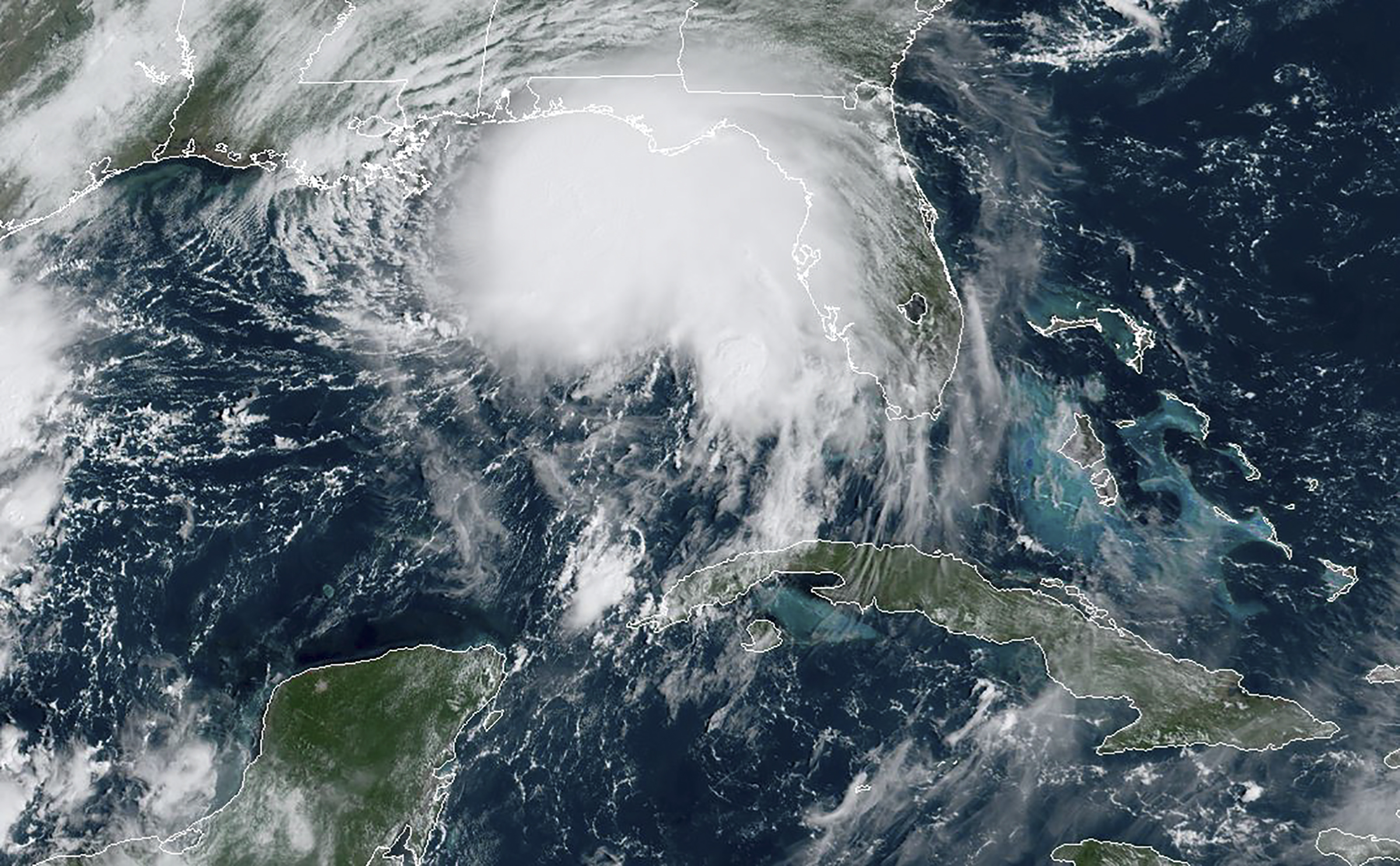 El huracán Sally, de 2020, en el Golfo de México. (RAMMB/NOAA/NESDIS/AFP)