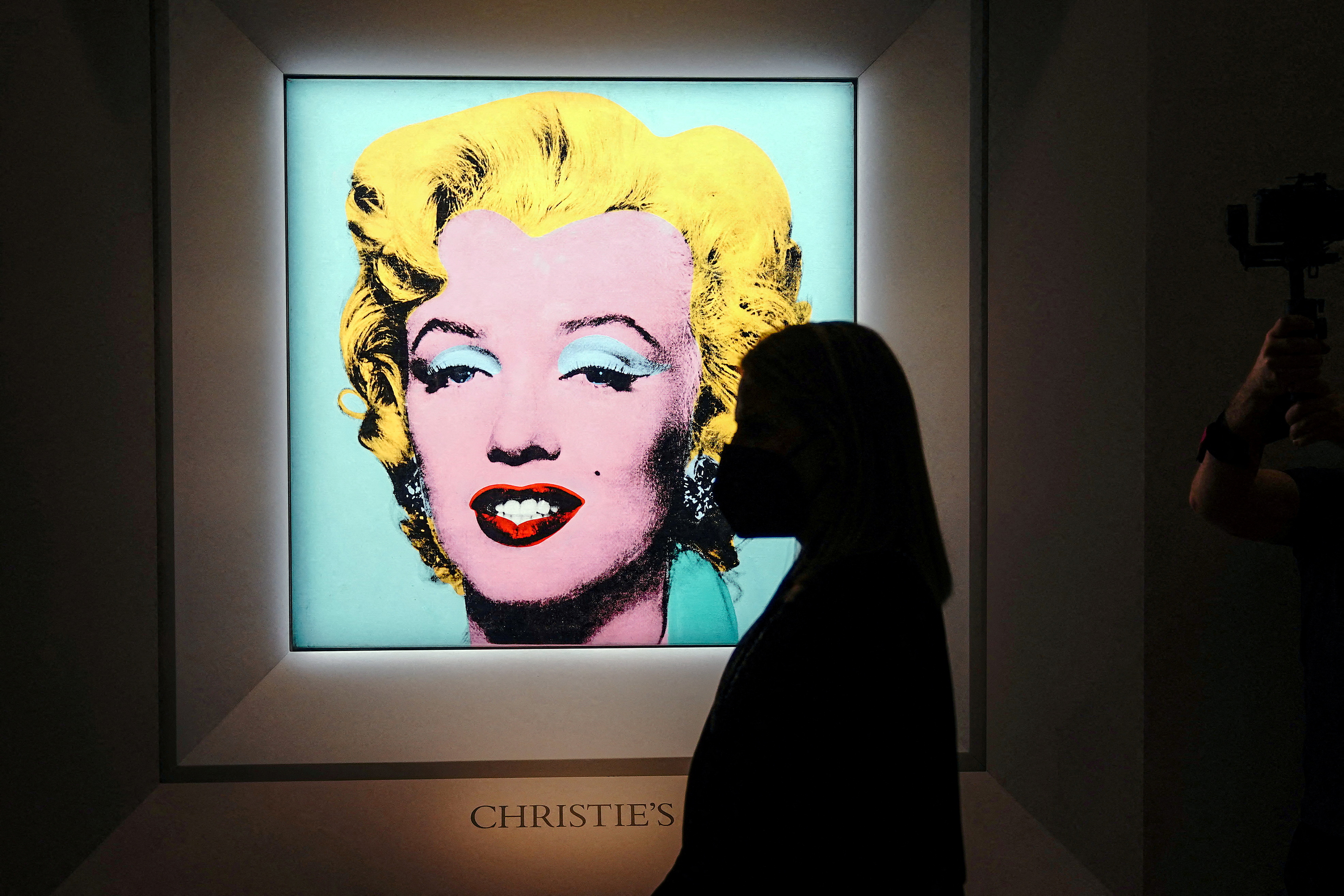  "Shot Sage Blue Marilyn" it is now the second most expensive work sold at auction (REUTERS)