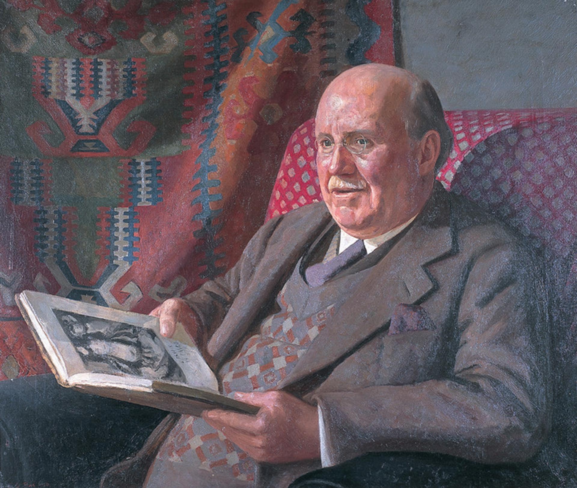 "Retrato de Charles Ginner" (1930) de Edward Le Bas, quien también pintó al artista francés por la misma época