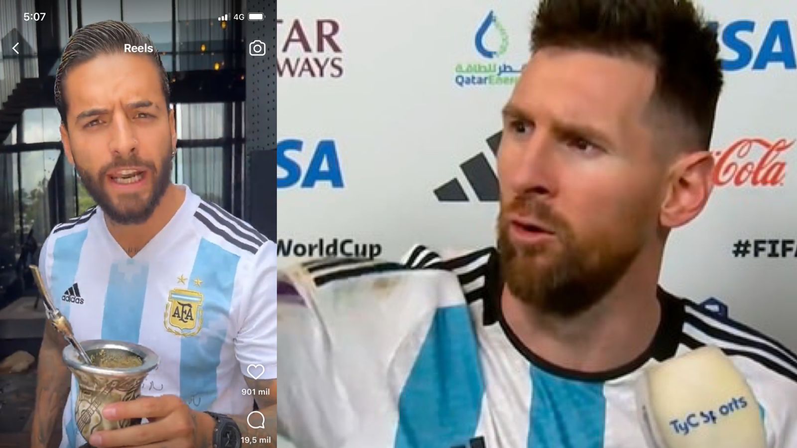 Maluma intentó imitar el acento argentino y Messi ‘le respondió’:  “andá p’allá bobo” 