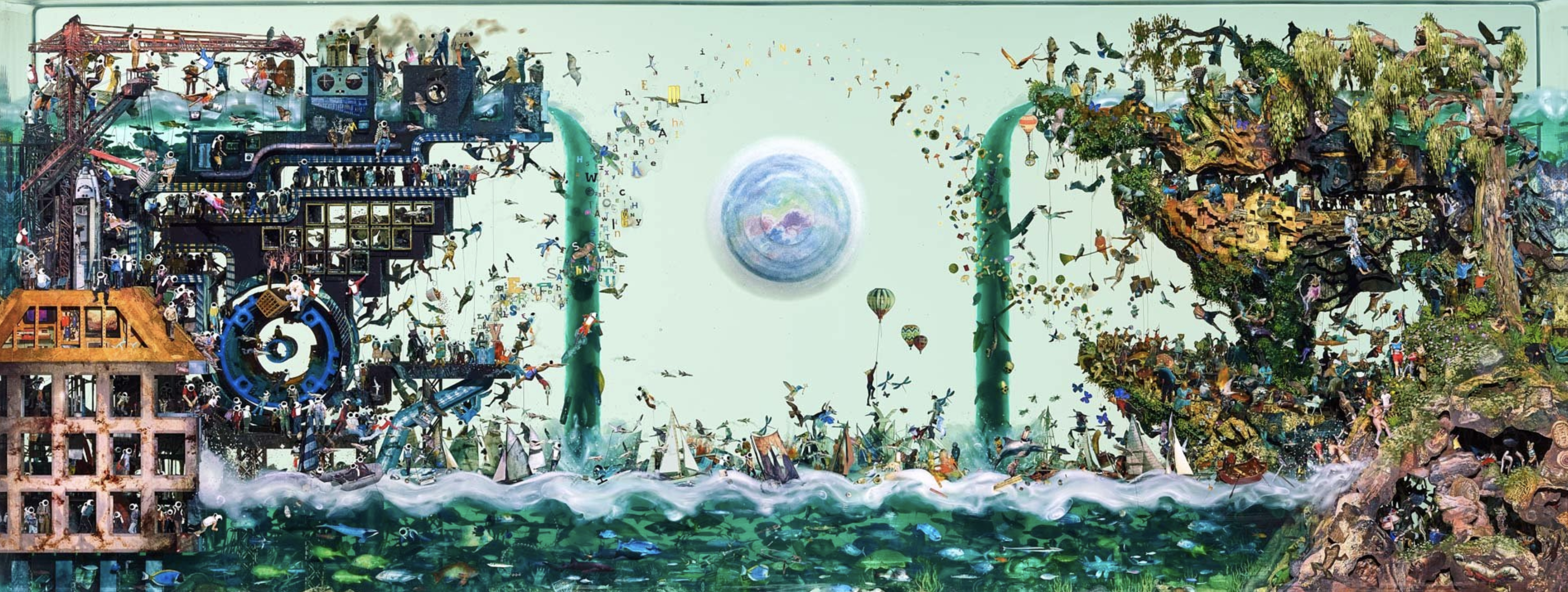 Dustin Yellin imagó este "Ministry for Water" para "Ancient Future", muestra de Miami Art Week 2022.